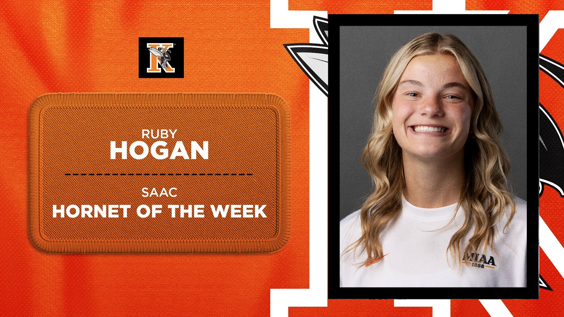 Ruby Hogan Women's Hornet of the Week Graphic