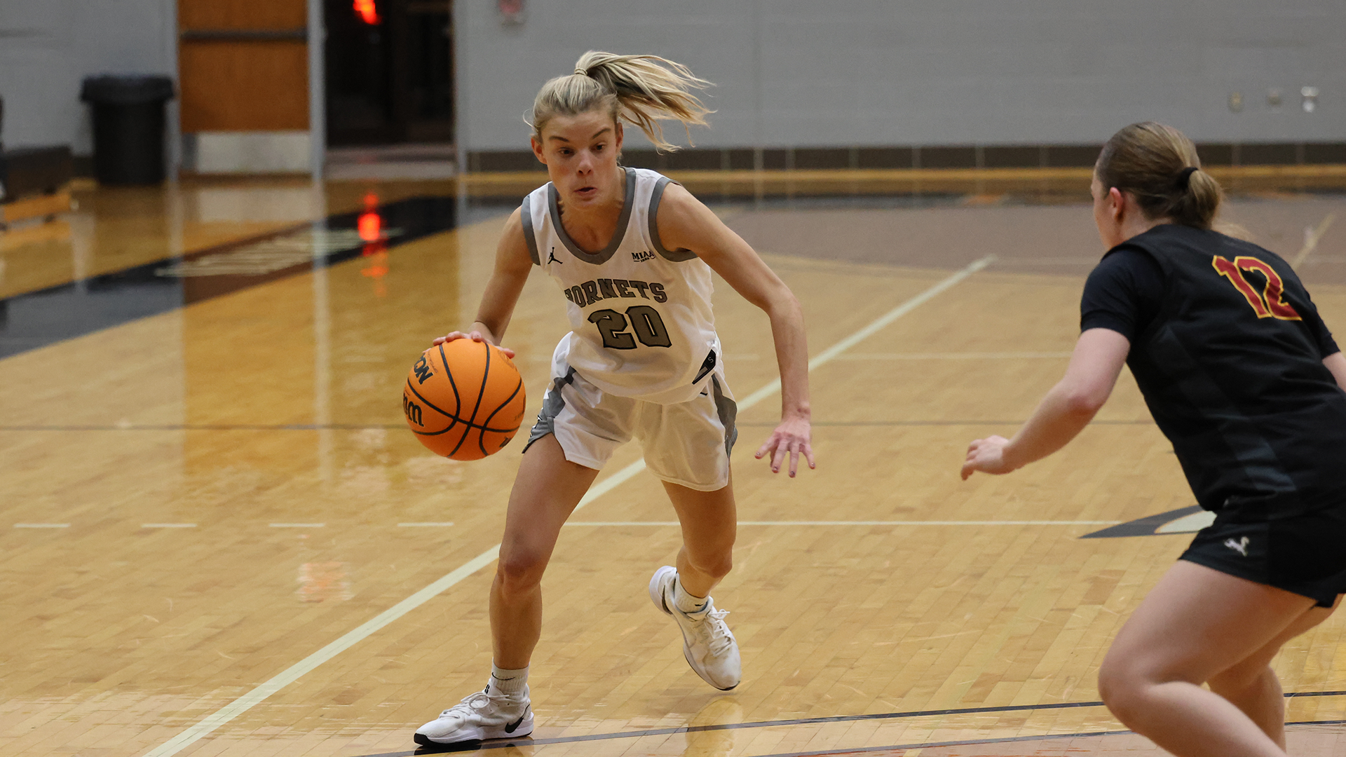 Ruby Hogan playing basketball