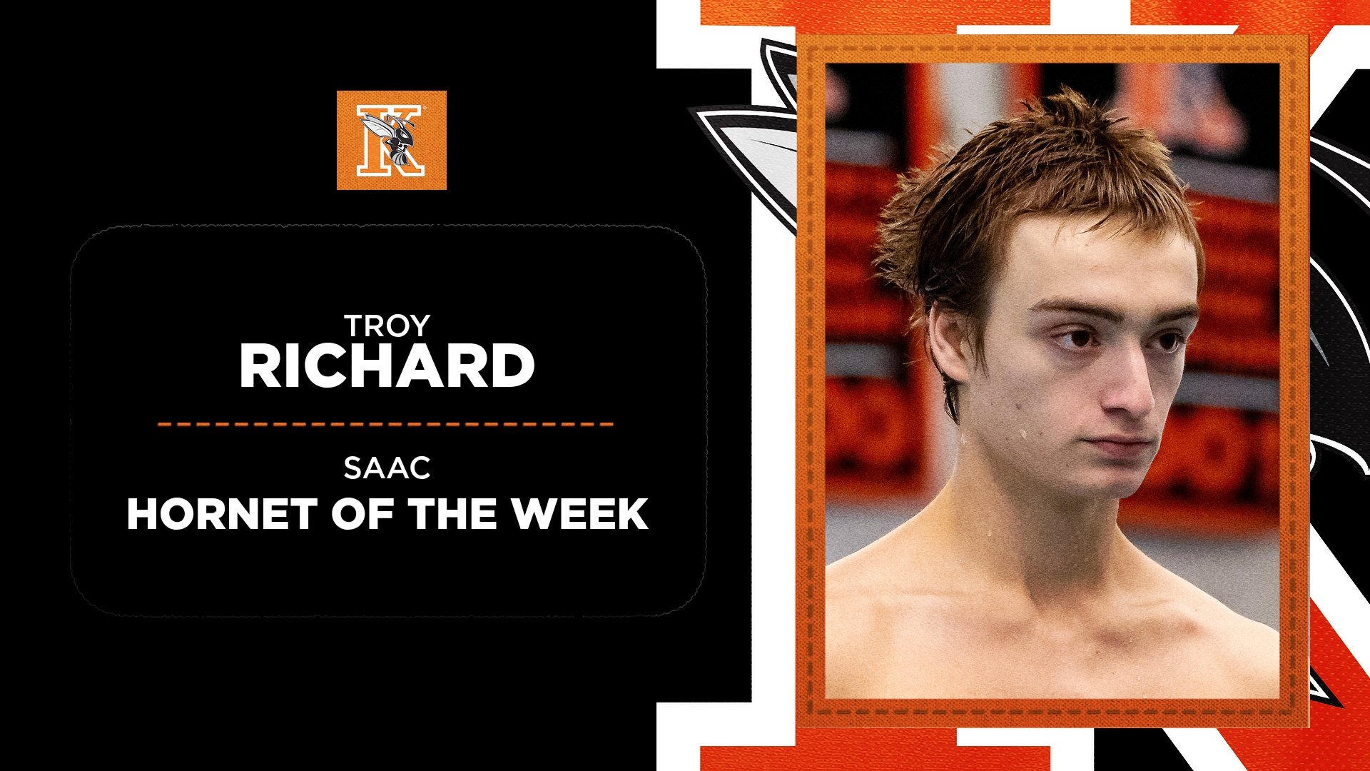 Troy Richard Men's Hornet of the Week Graphic