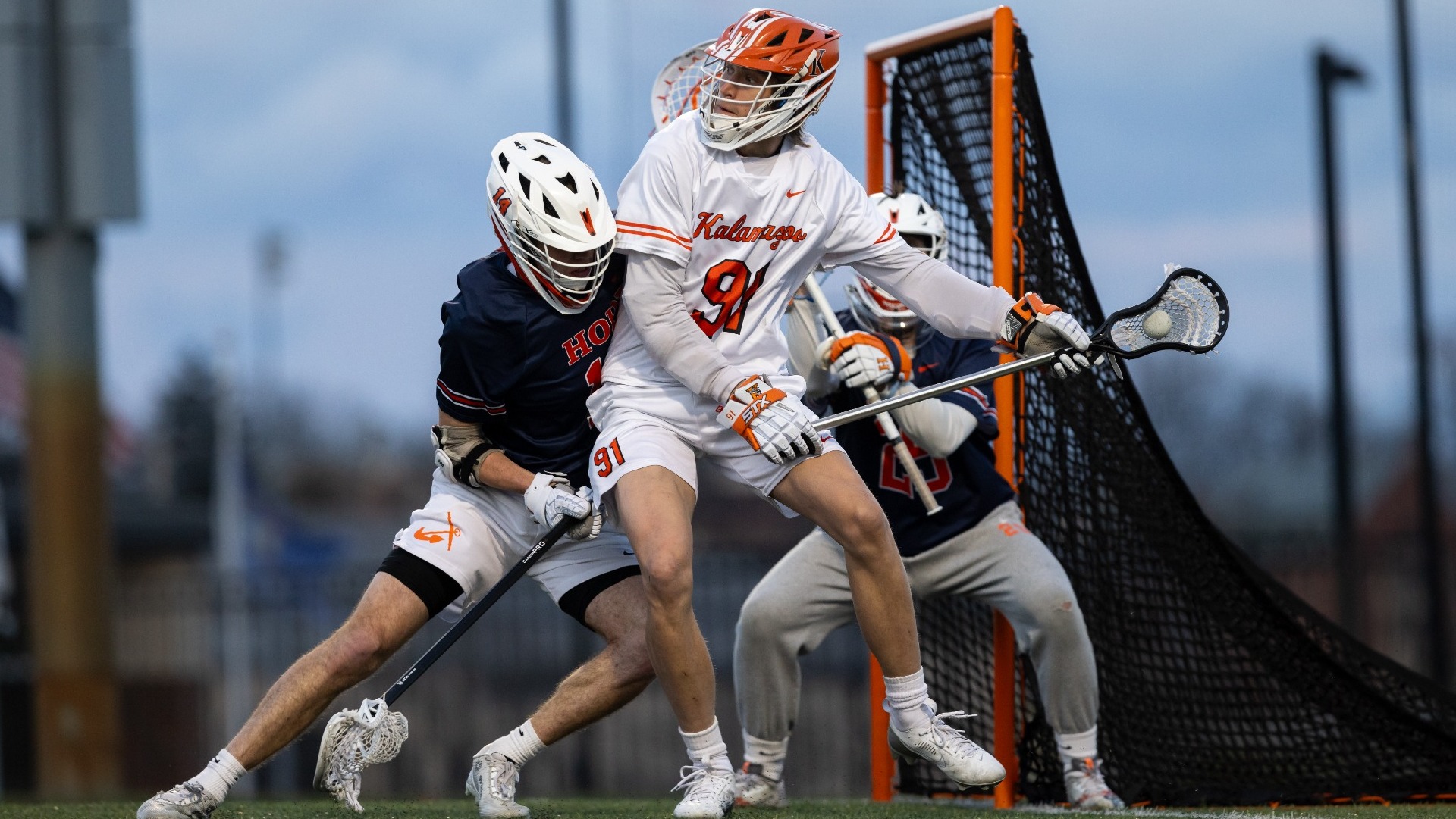 Logan Gillis playing lacrosse