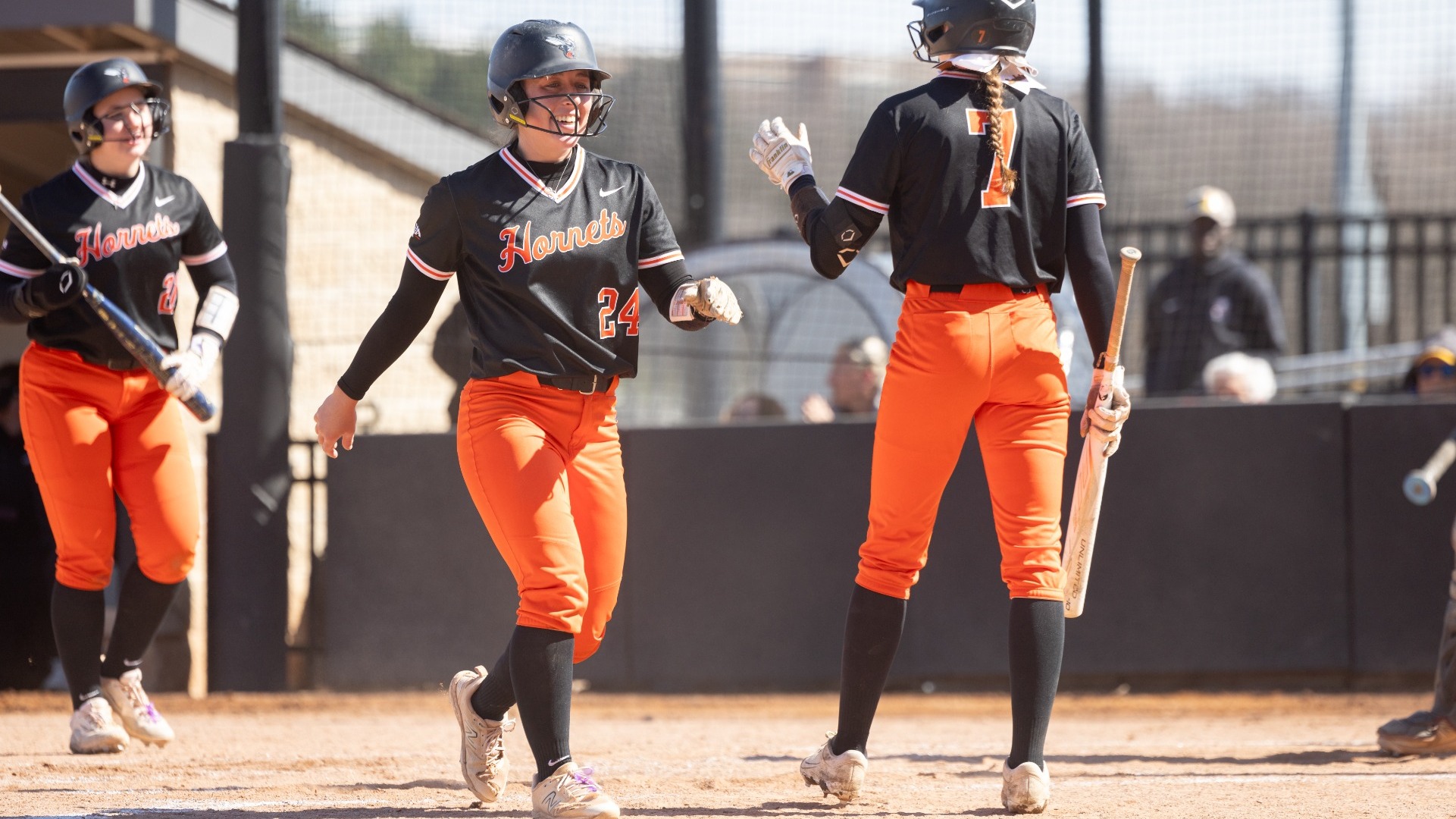 Newlove and Fridsma celebrating