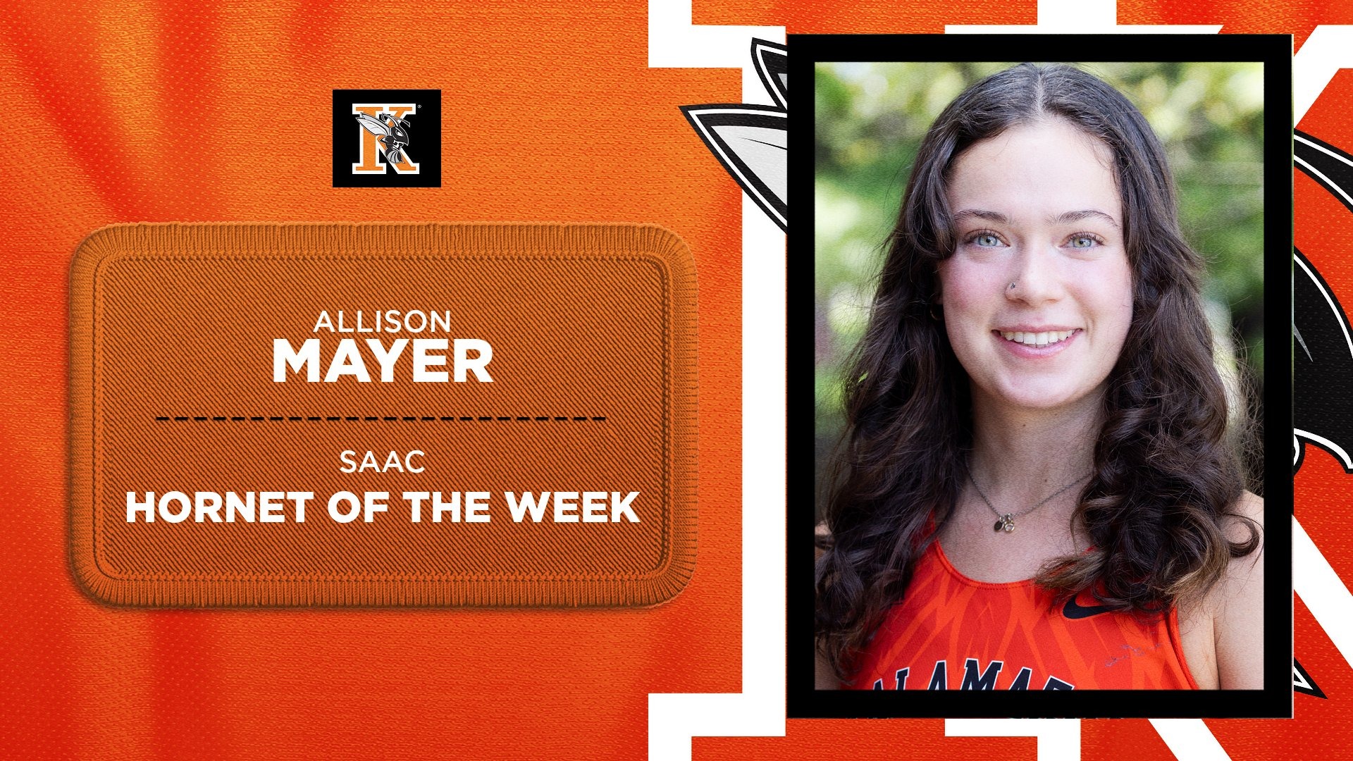 Mayer, Allison Hornet of the Week 2025 Graphic