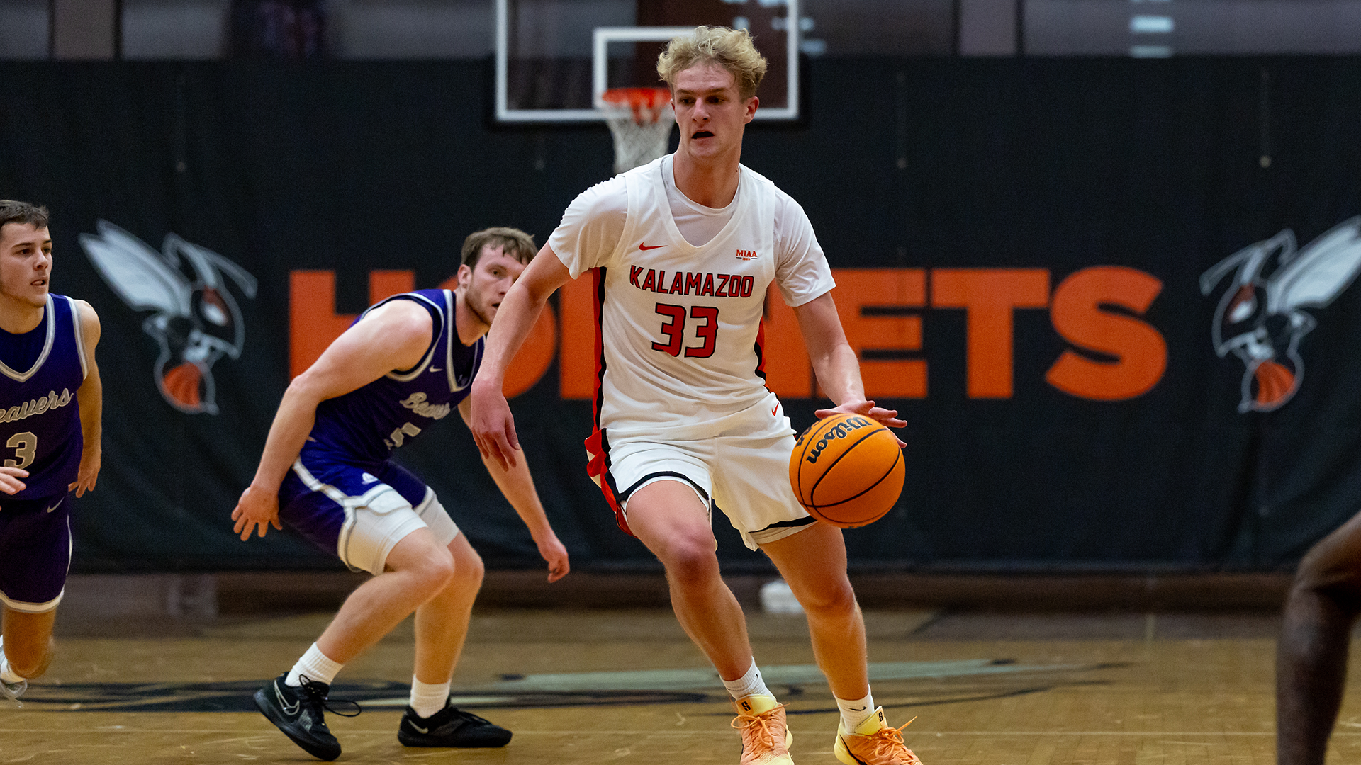 Connor Kouki playing basketball