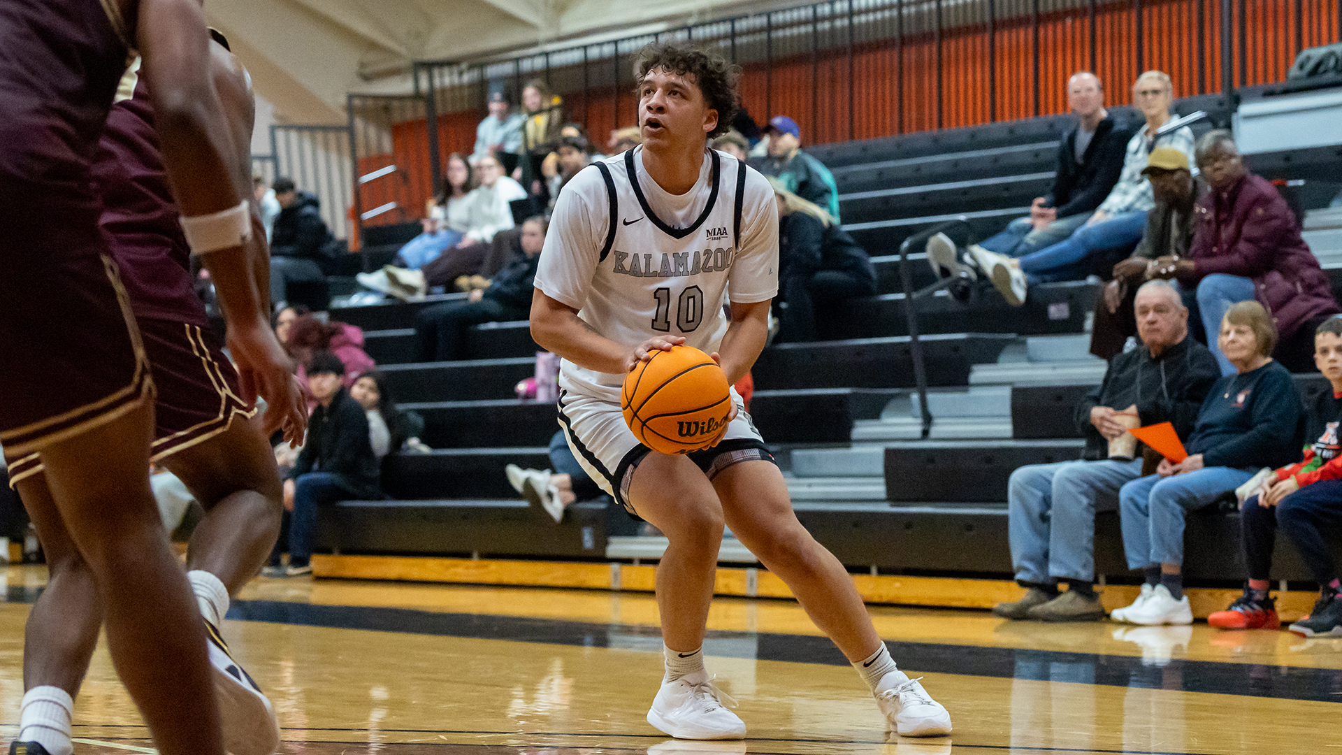 Caleb Caul playing basketball