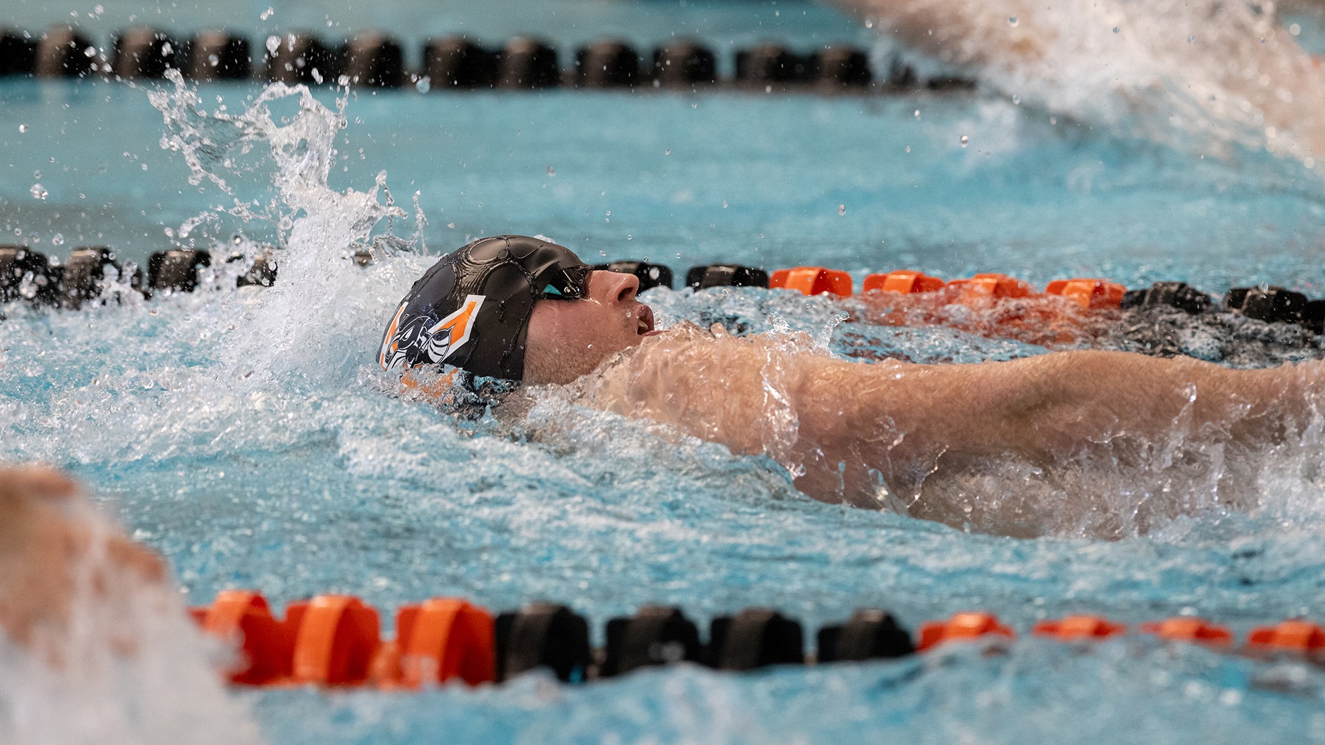 Zach Heikka swimming