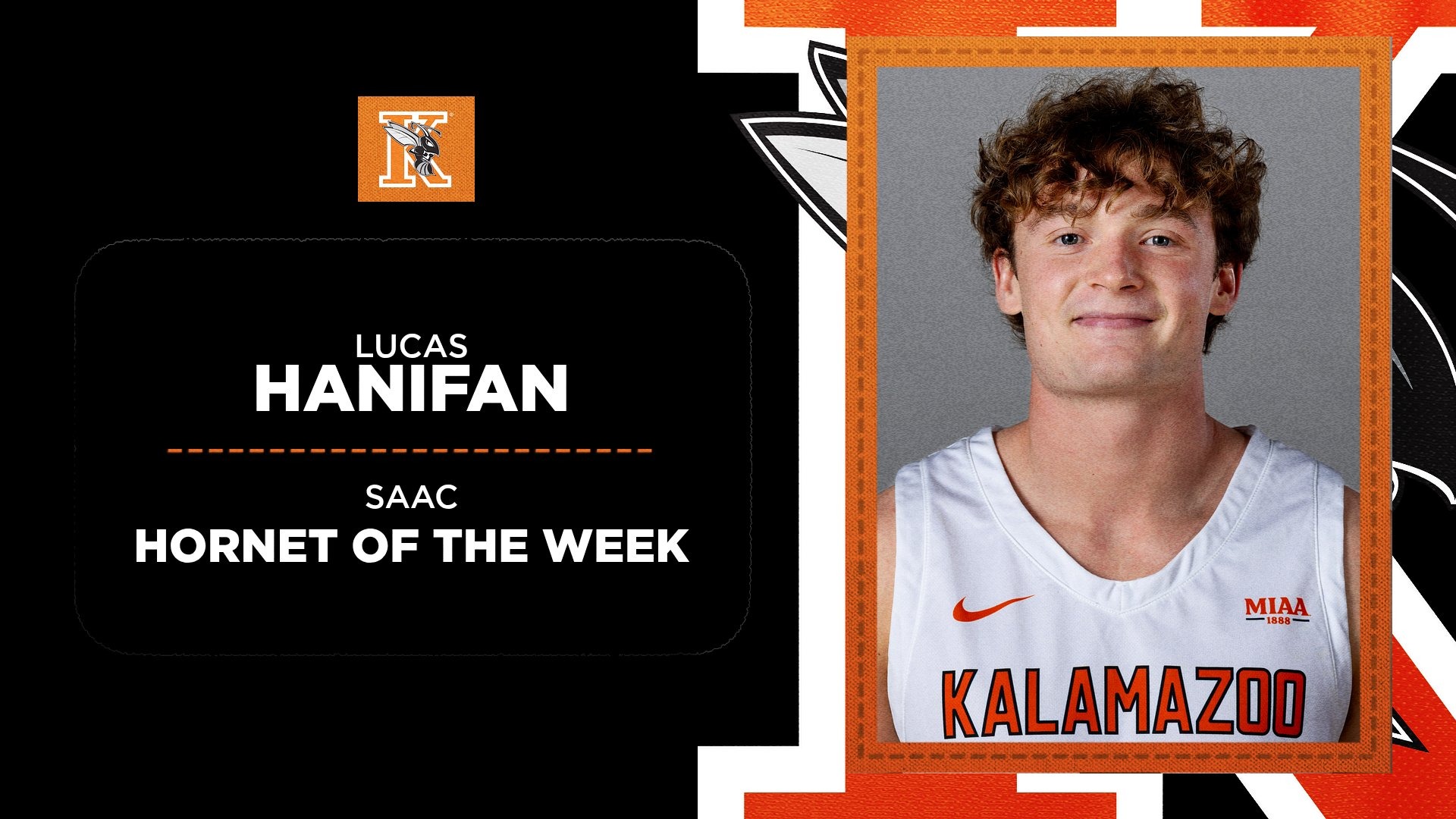 Lucas Hanifan Men's Hornet of the Week Graphic