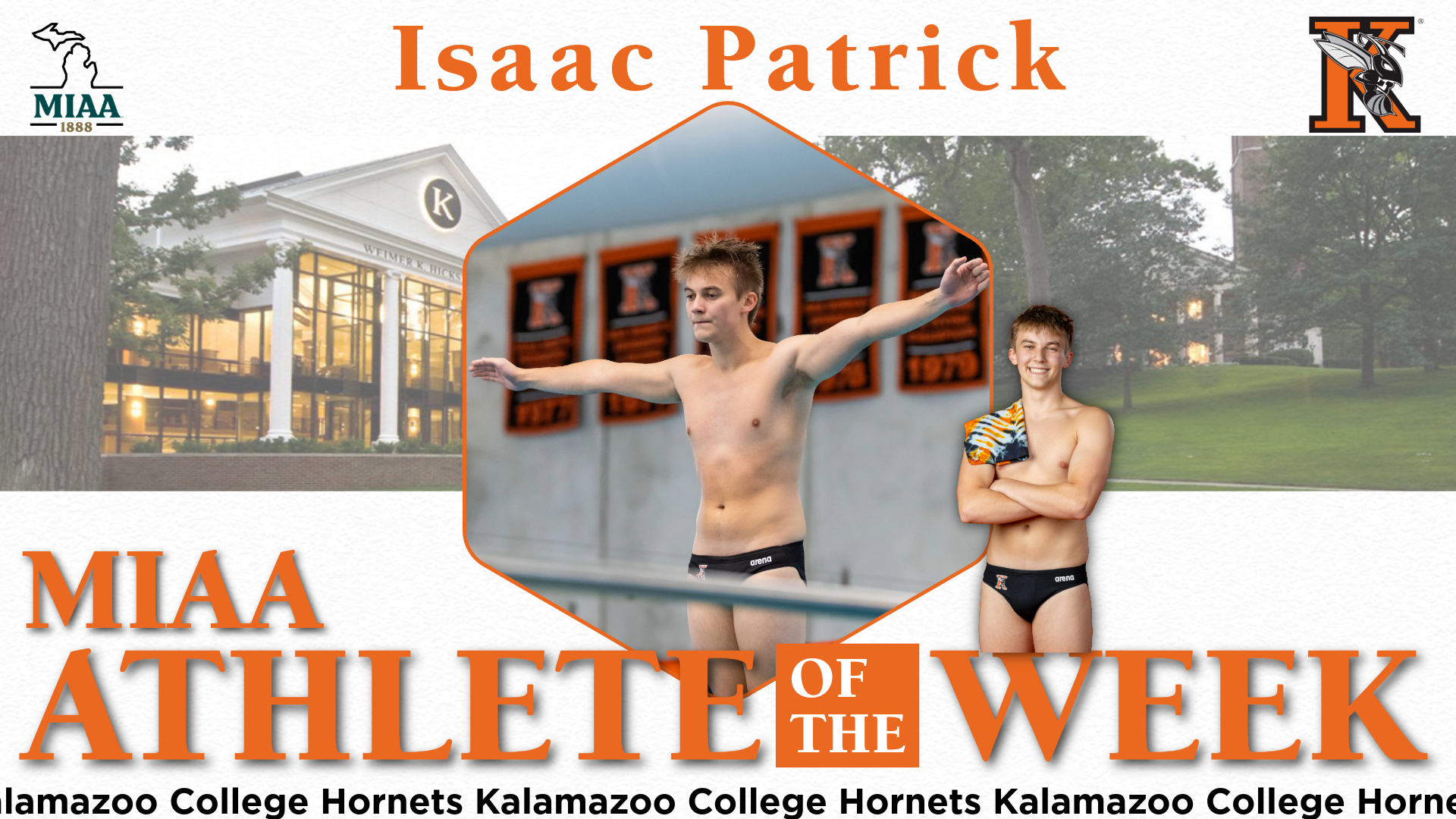 Isaac Patrick was named MIAA Diver of the Week on October 12, 2026
