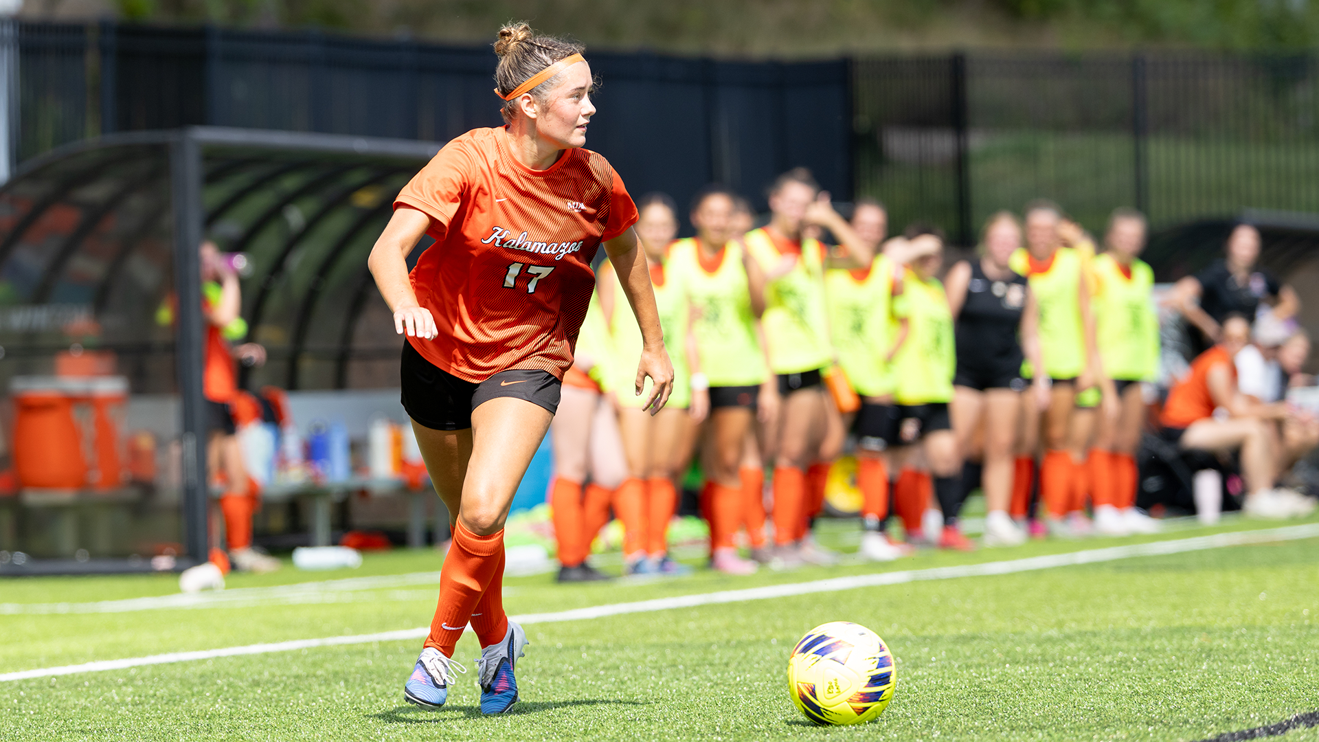 Anna Courtney playing soccer