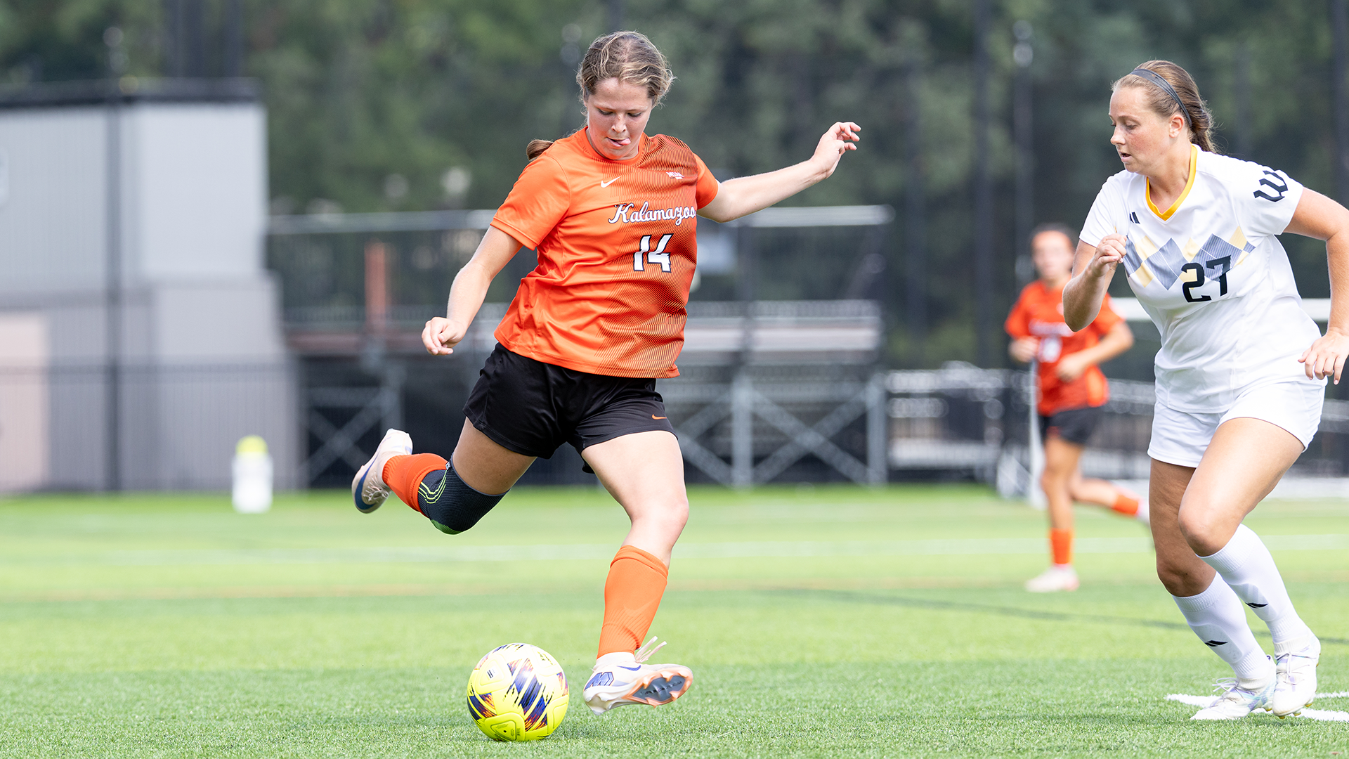 Sawyer Lenon playing soccer
