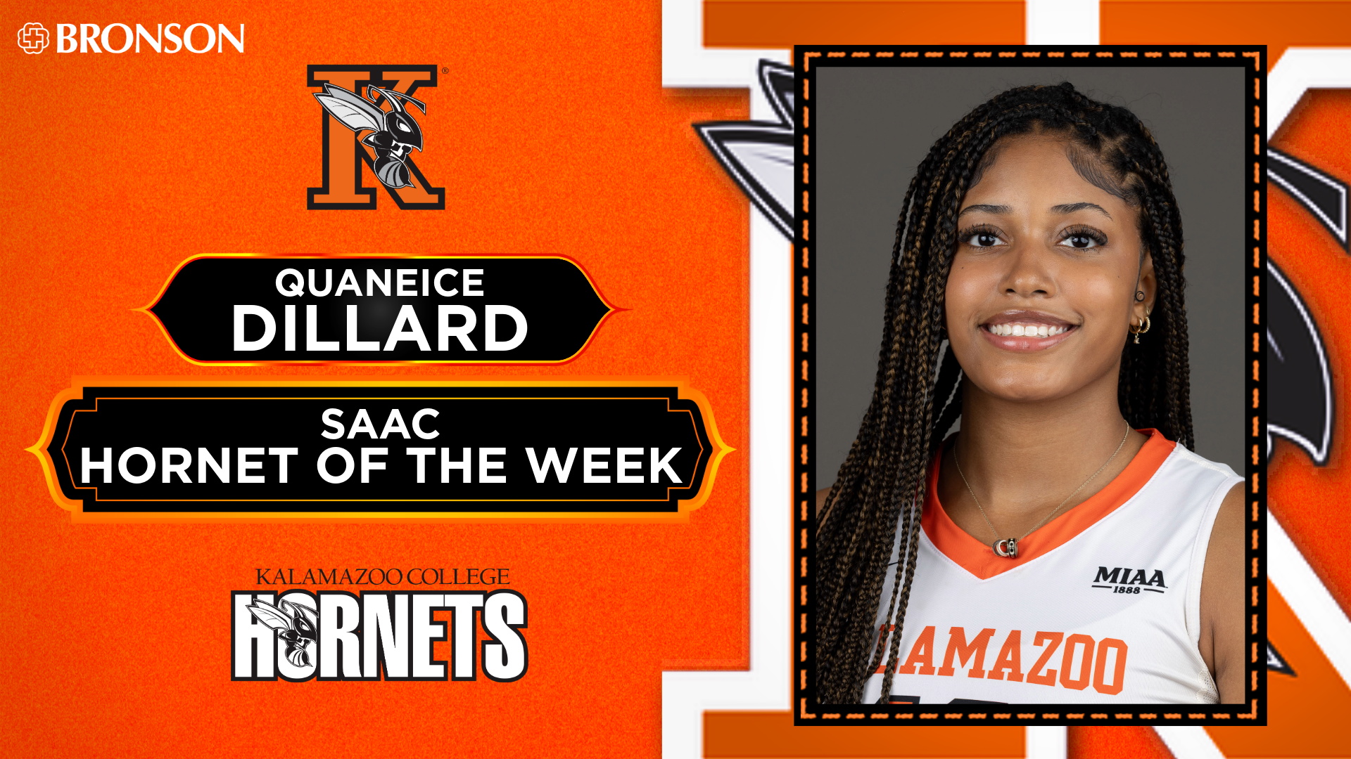Quaneice Dillard Hornet of the Week graphic