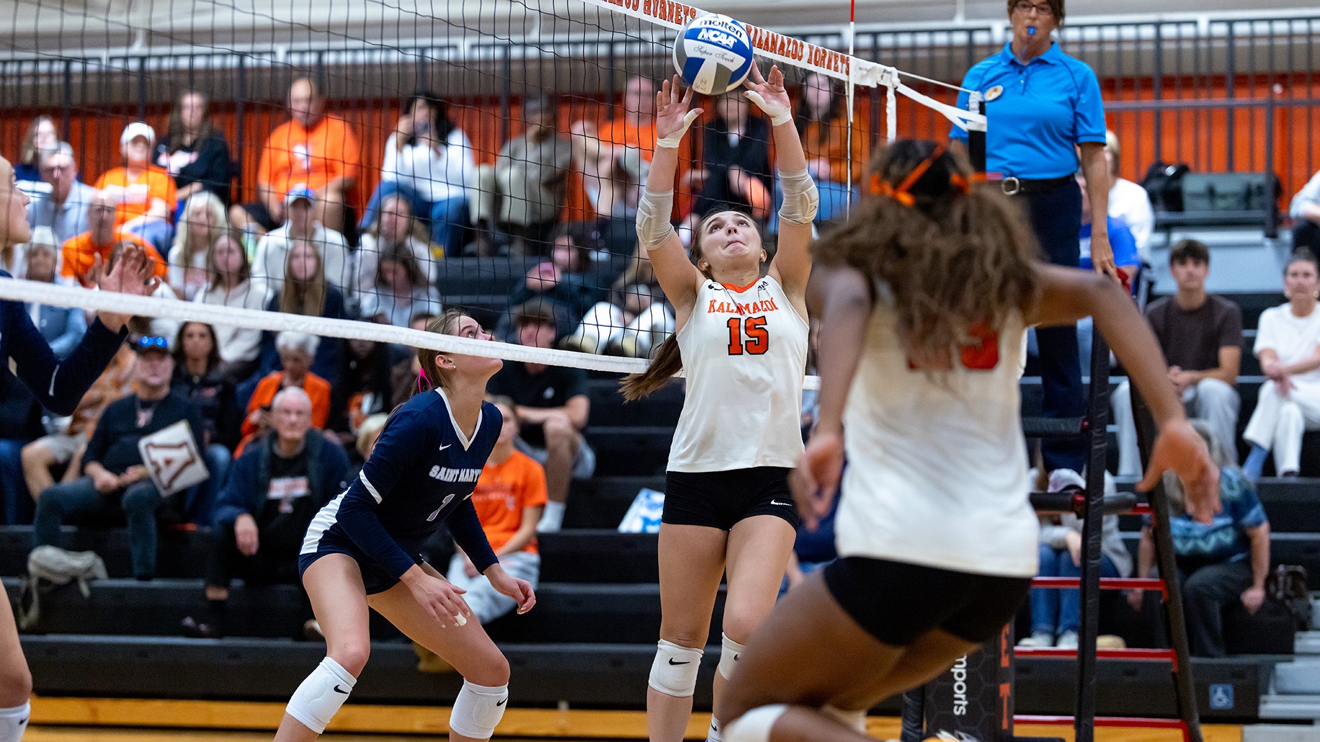 Makala Goddard playing volleyball
