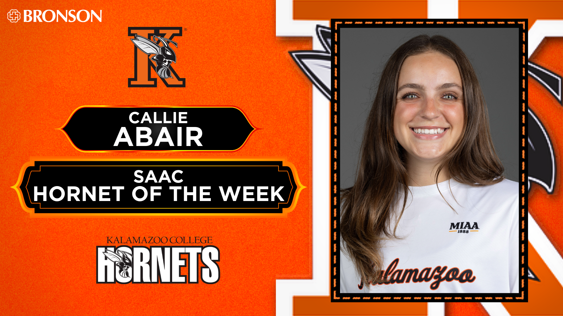 Callie Abair Hornet of the Week Graphic