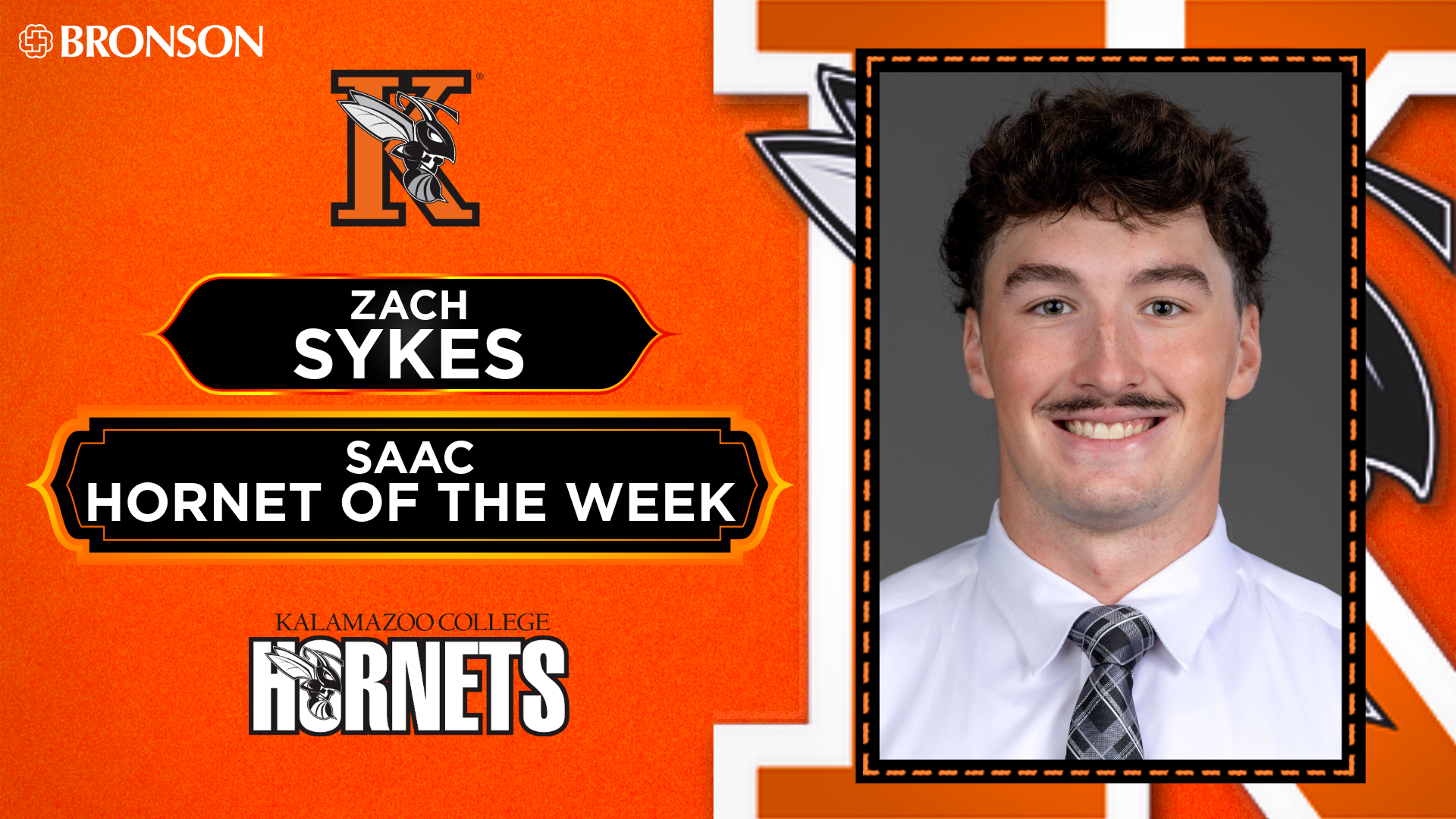 Zach Sykes Hornet of the Week Graphic