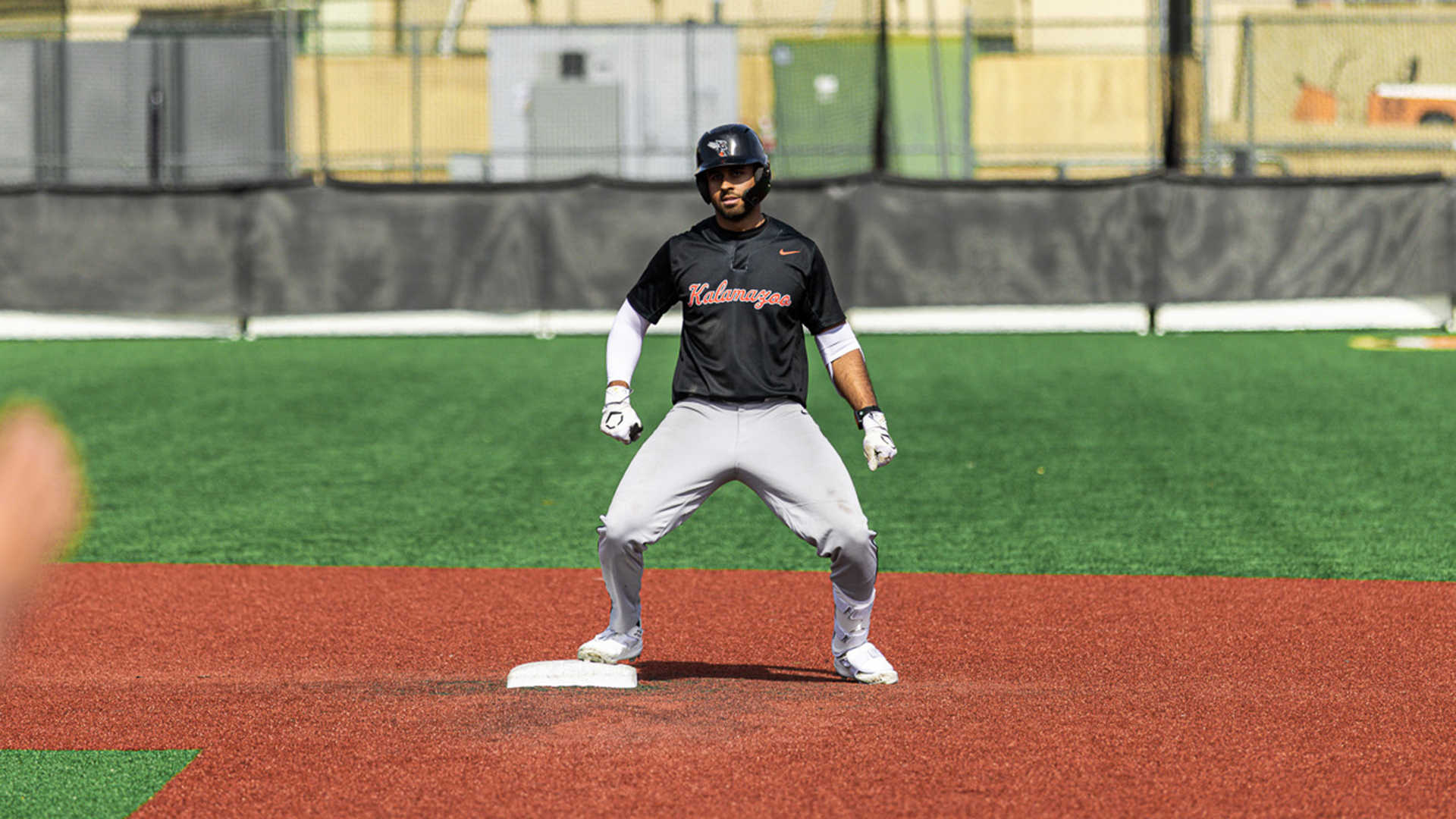 Robert Newland playing baseball