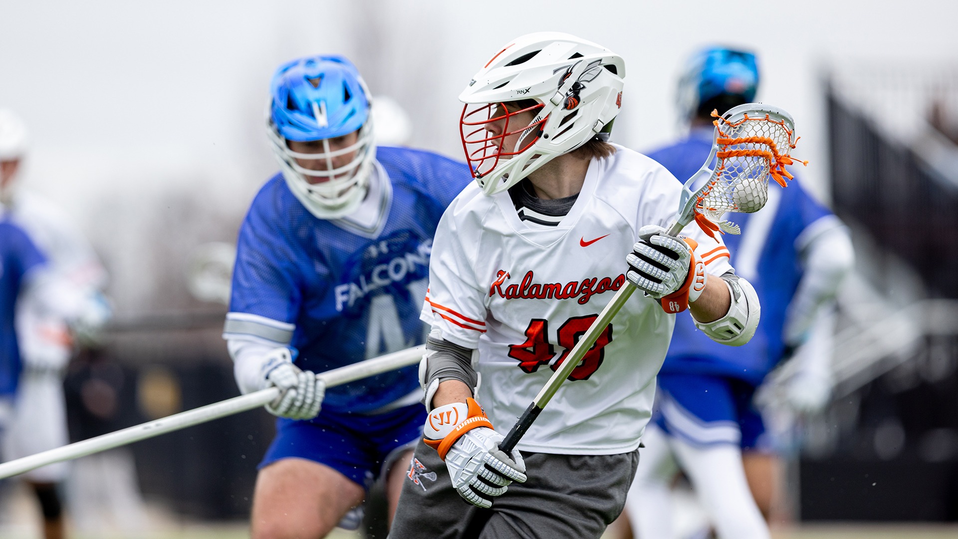 Ethan Huebsch playing lacrosse