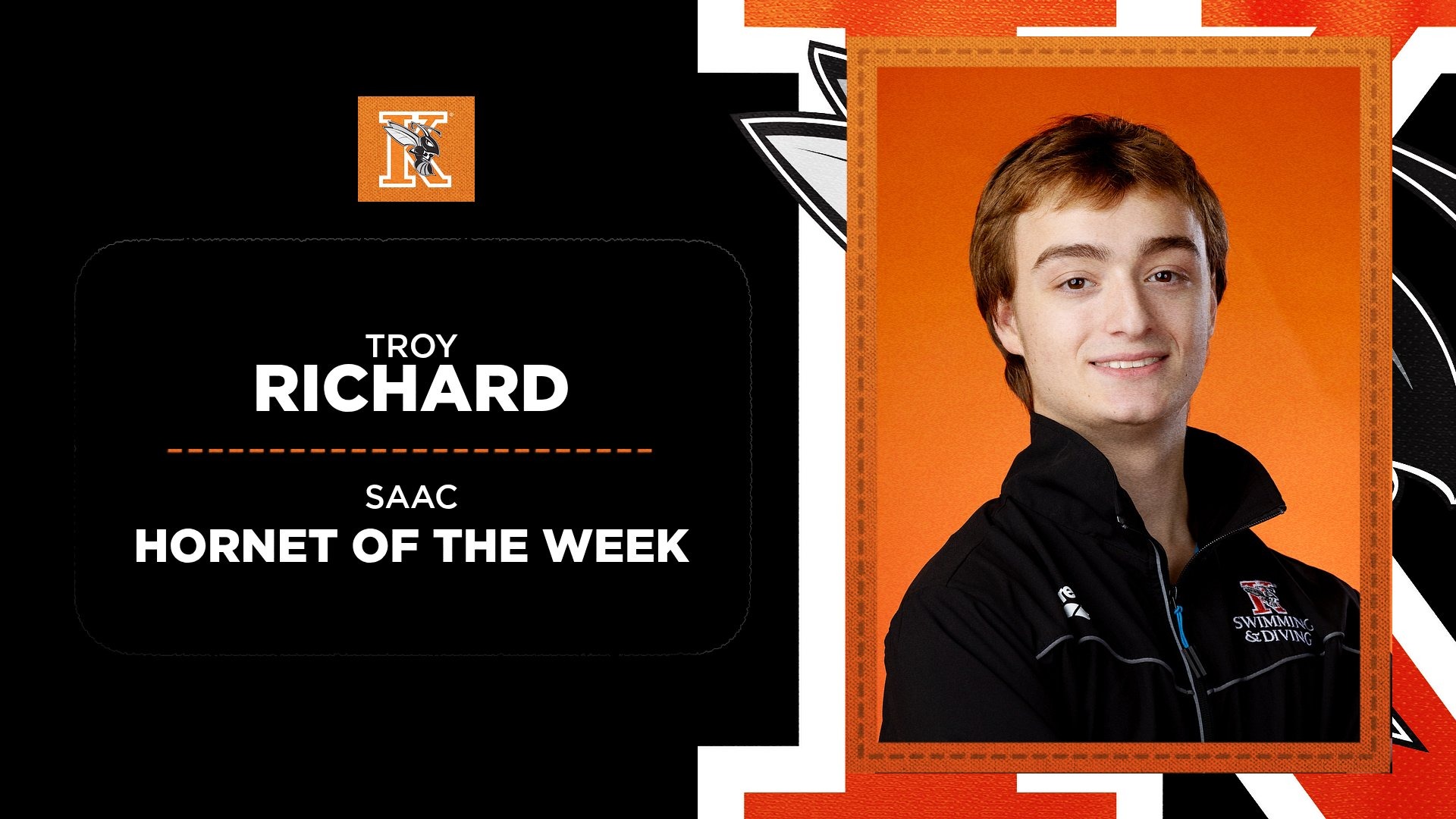 Troy Richard Men's Hornet of the Week Graphic