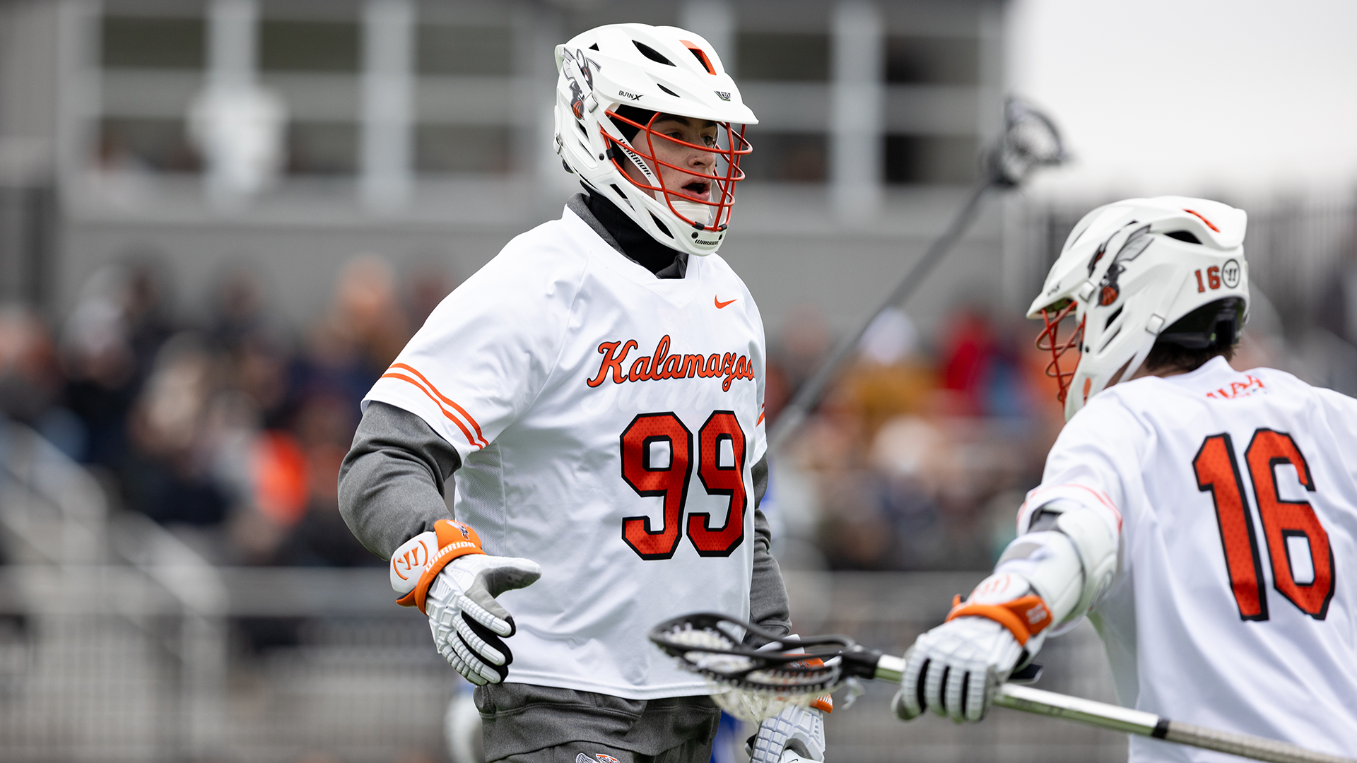 Teige Bredin playing lacrosse