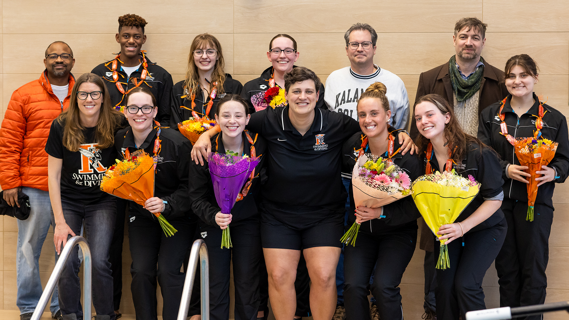 Kalamazoo College Swimming and Diving 2025-26 Seniors and their Most Valuable Professors