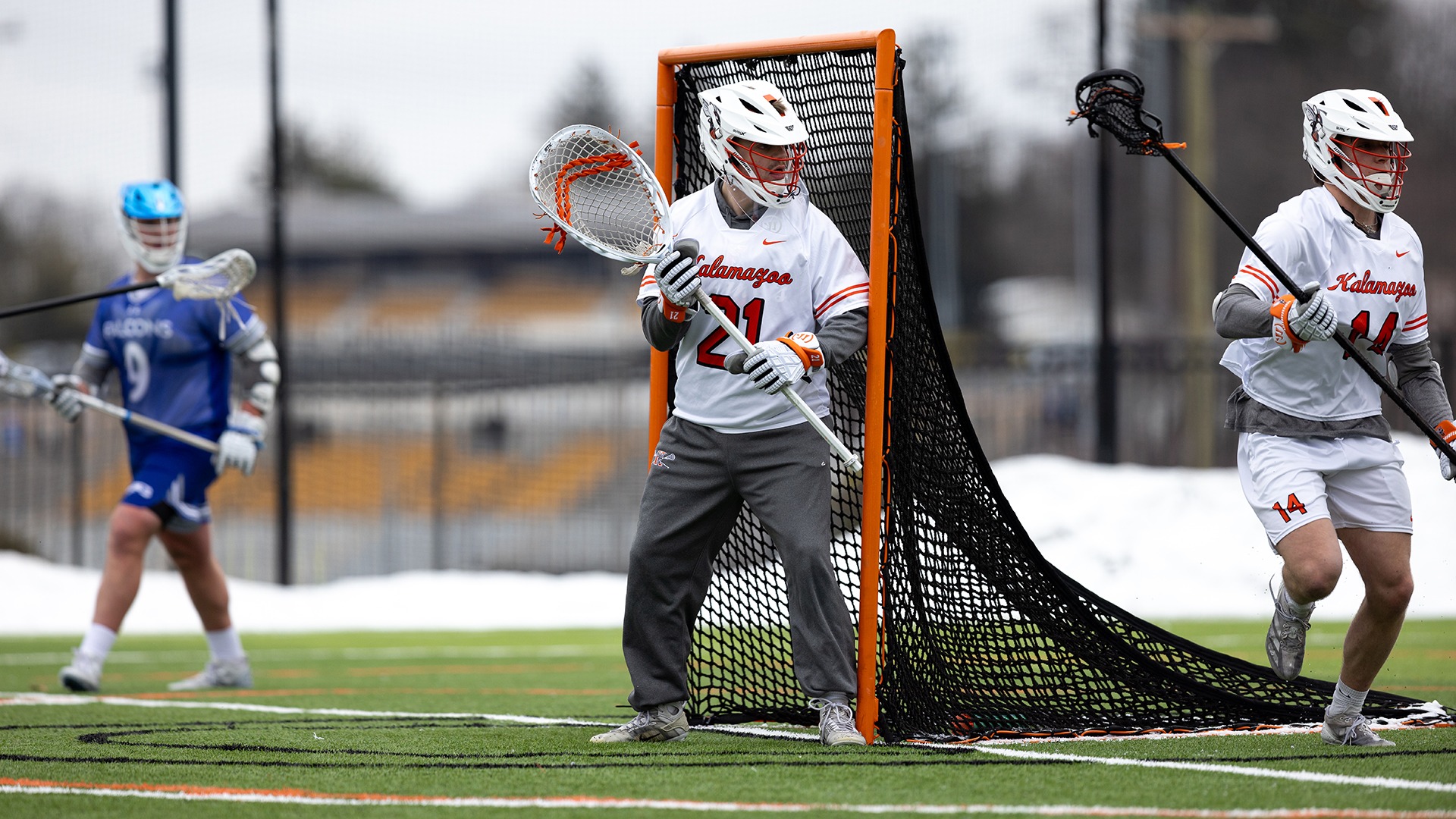 Tony Valade playing lacrosse