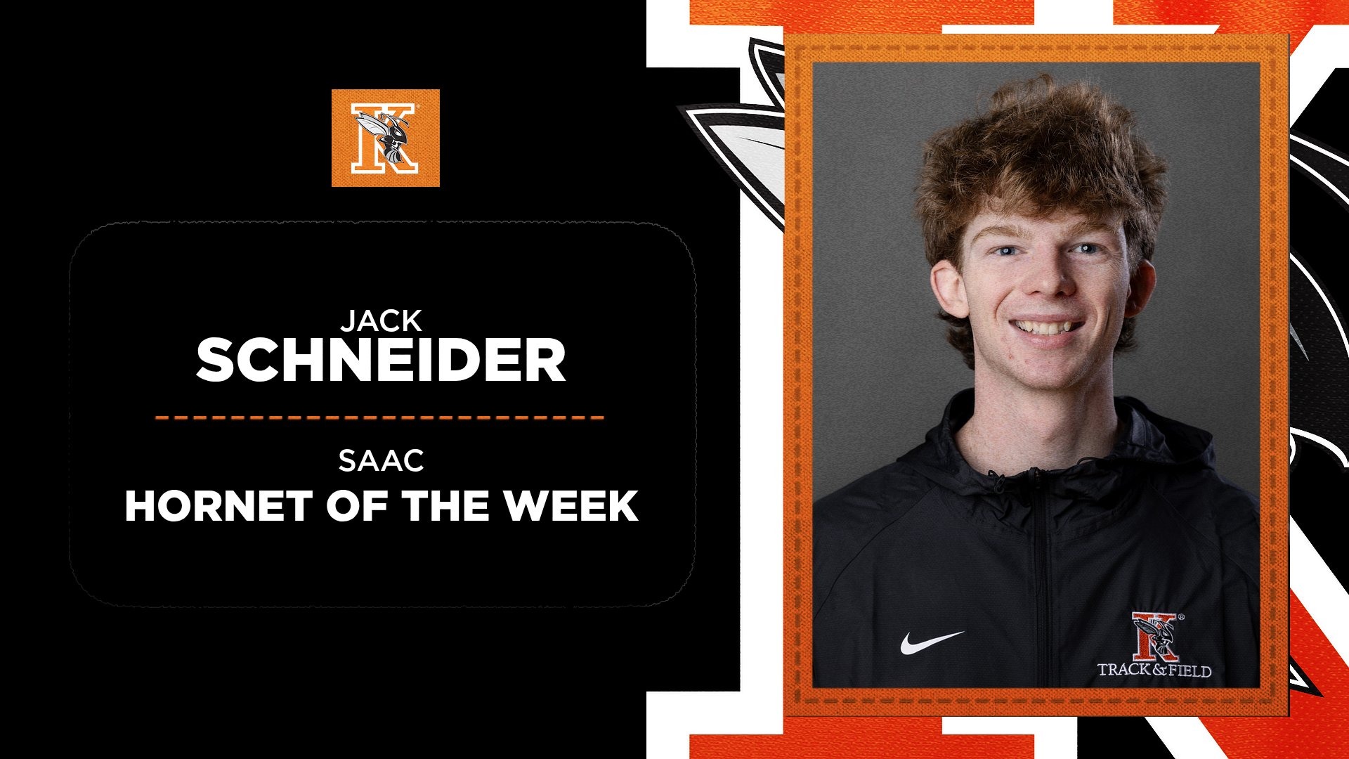 Jack Schneider Men's Hornet of the Week Graphic