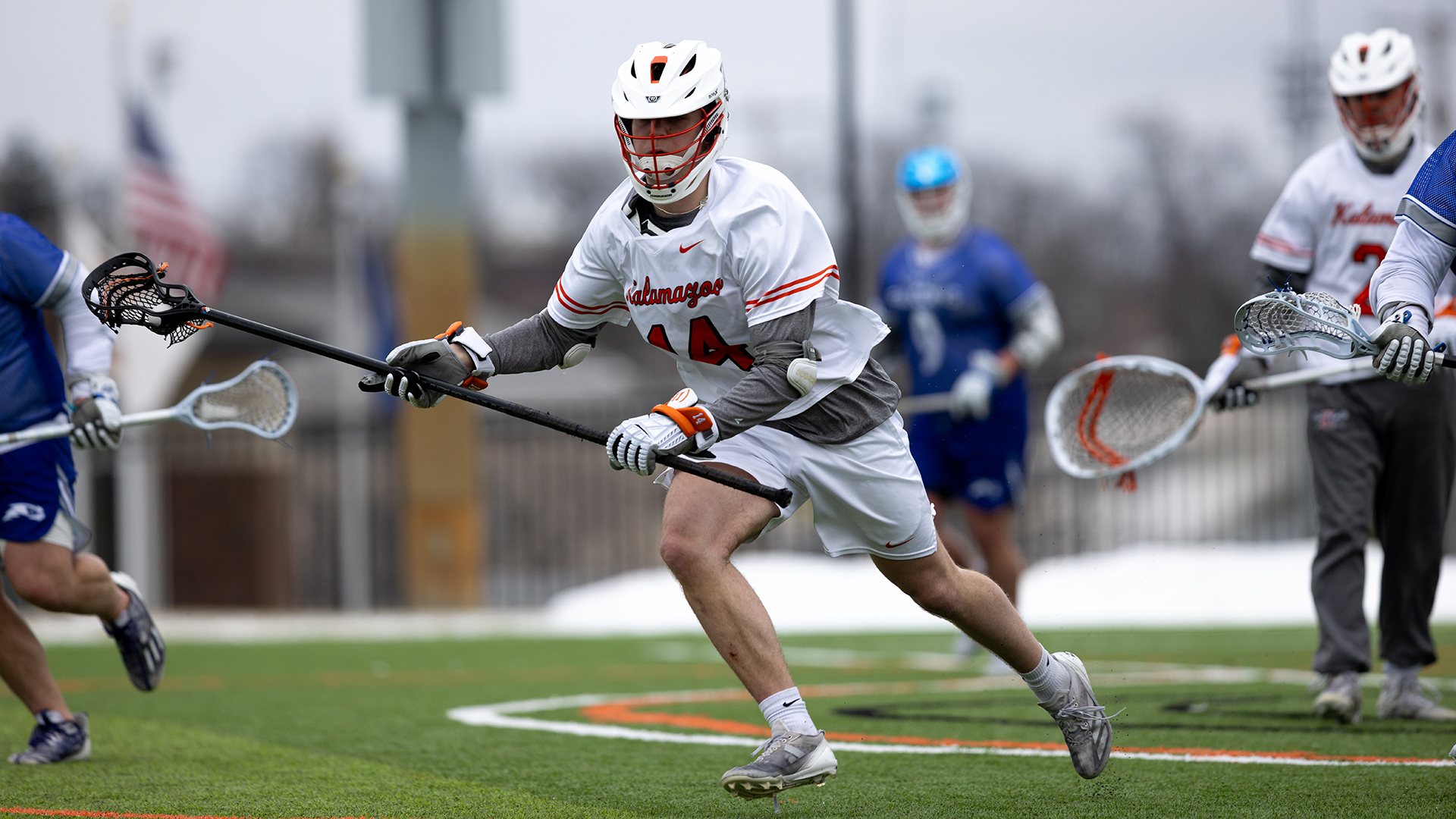 Jack Bungart playing lacrosse