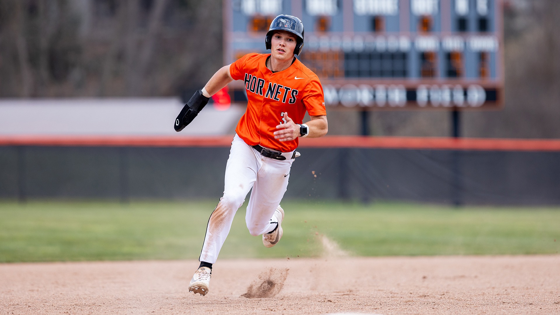 Jack Friesen playing baseball
