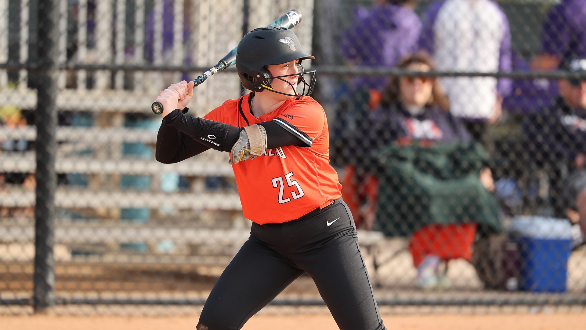 Grace Rocco playing softball