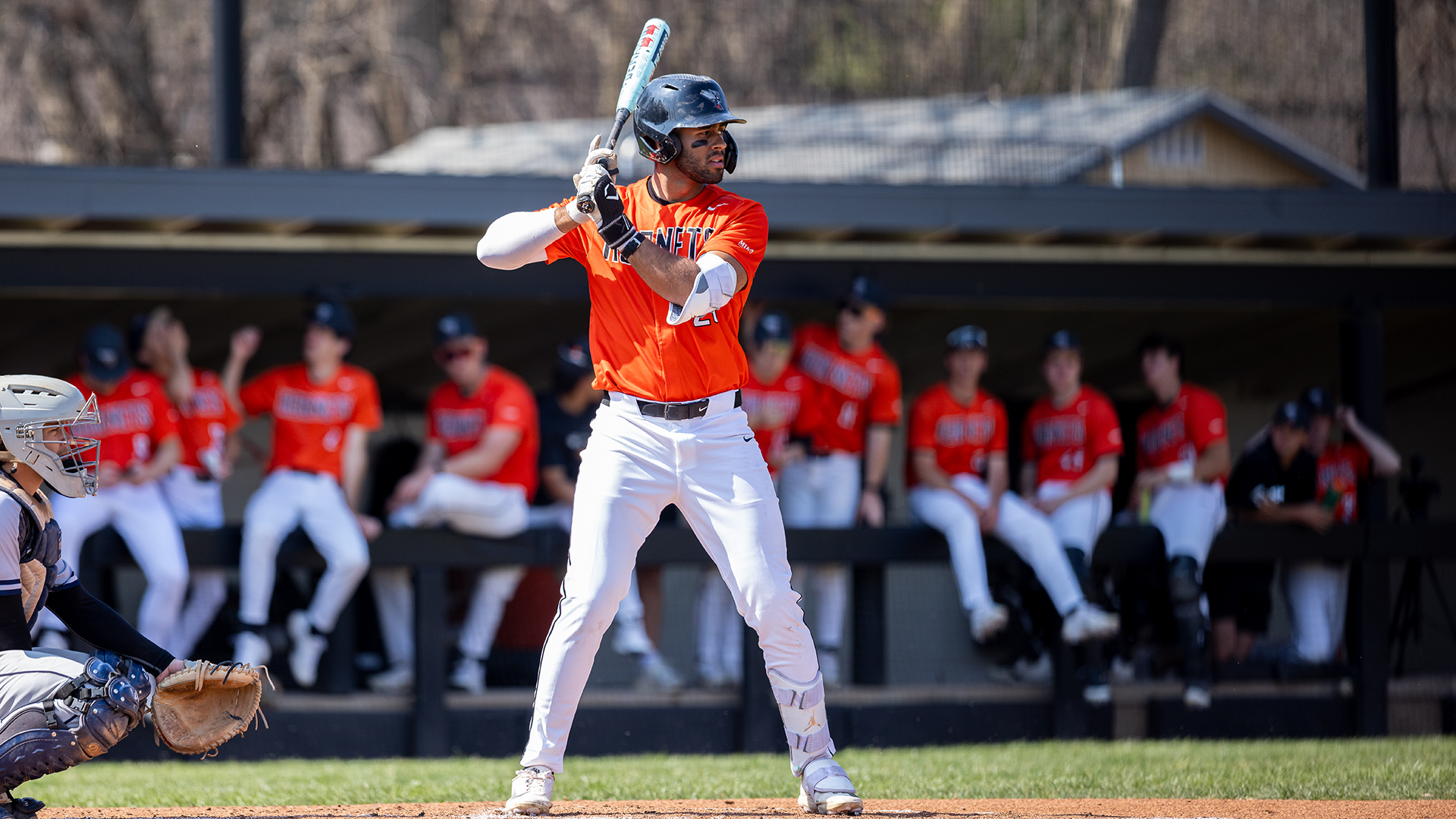Robert Newland playing baseball
