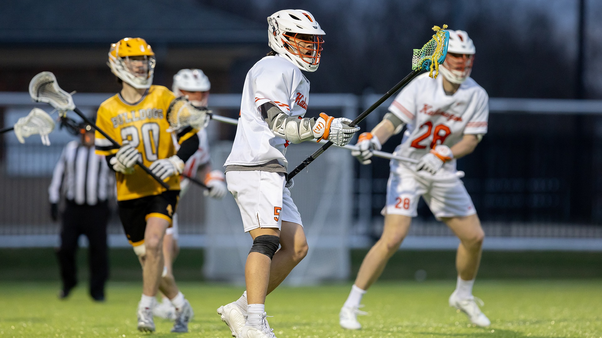 Max Sexton playing lacrosse