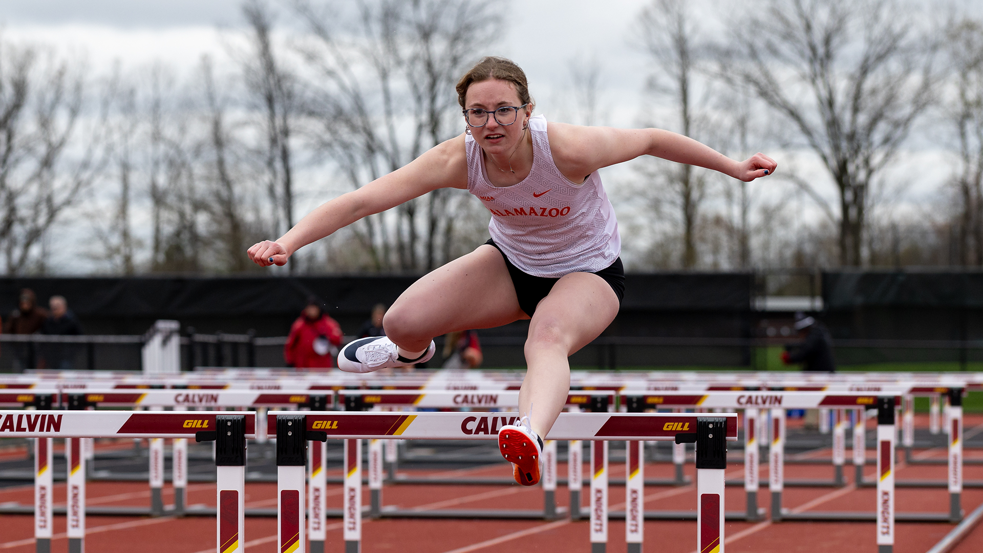 Sammie Carpentier running hurdles