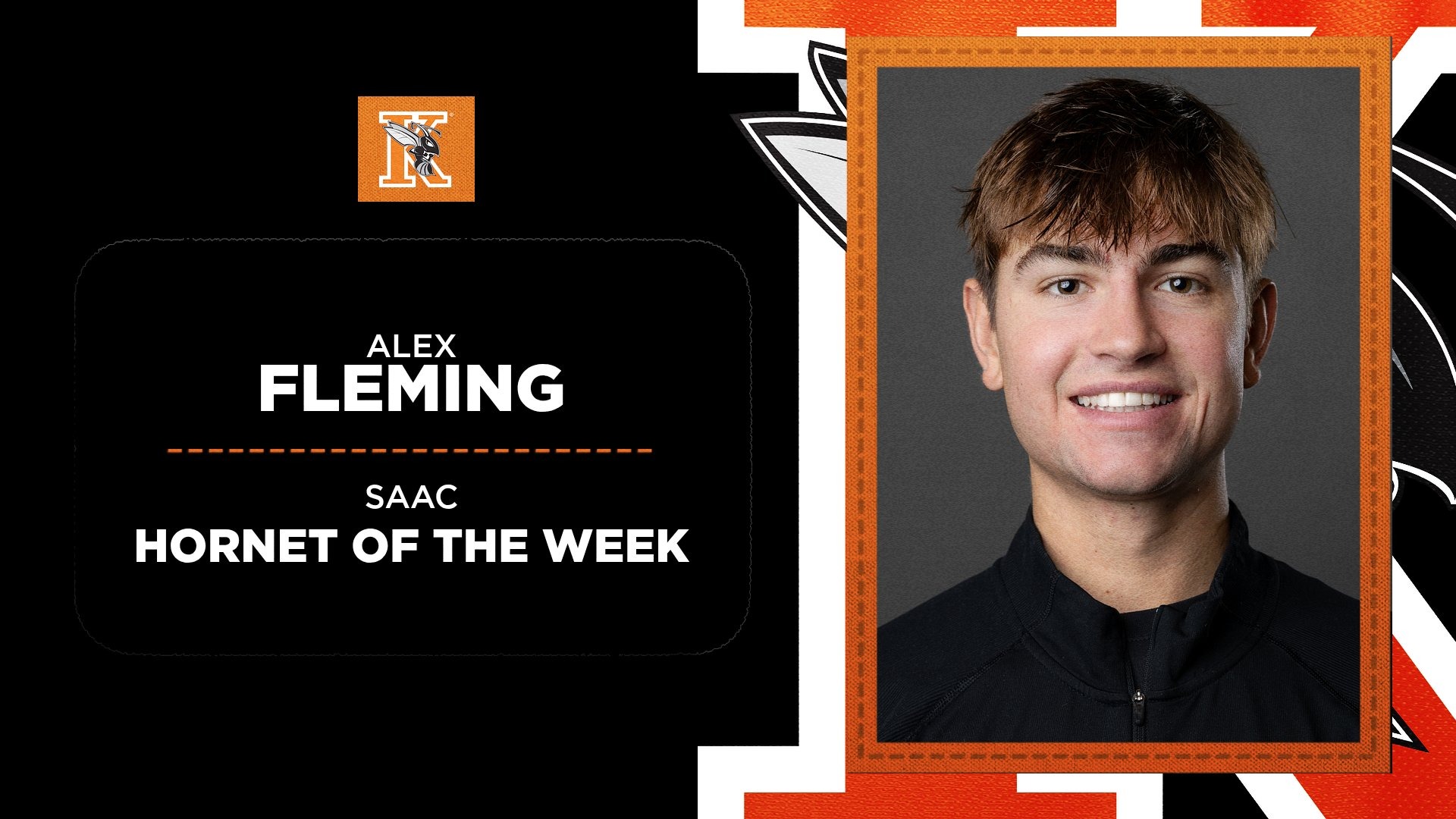 Alex Fleming Men's Hornet of the Week Graphic