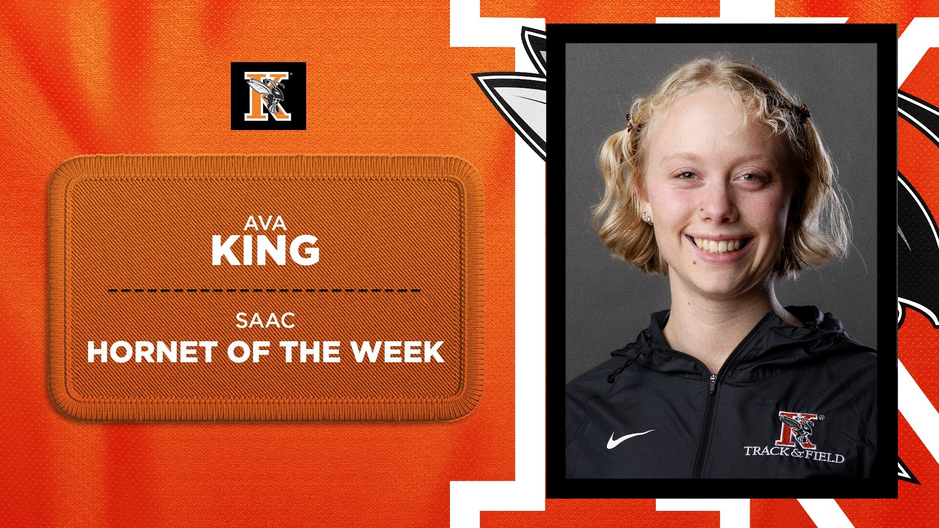 Ava King Women's Hornet of the Week Graphic