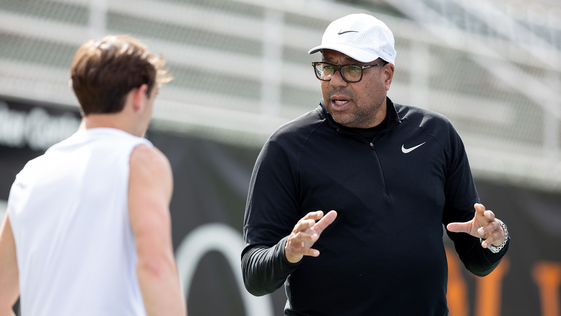 Mark Riley coaching tennis