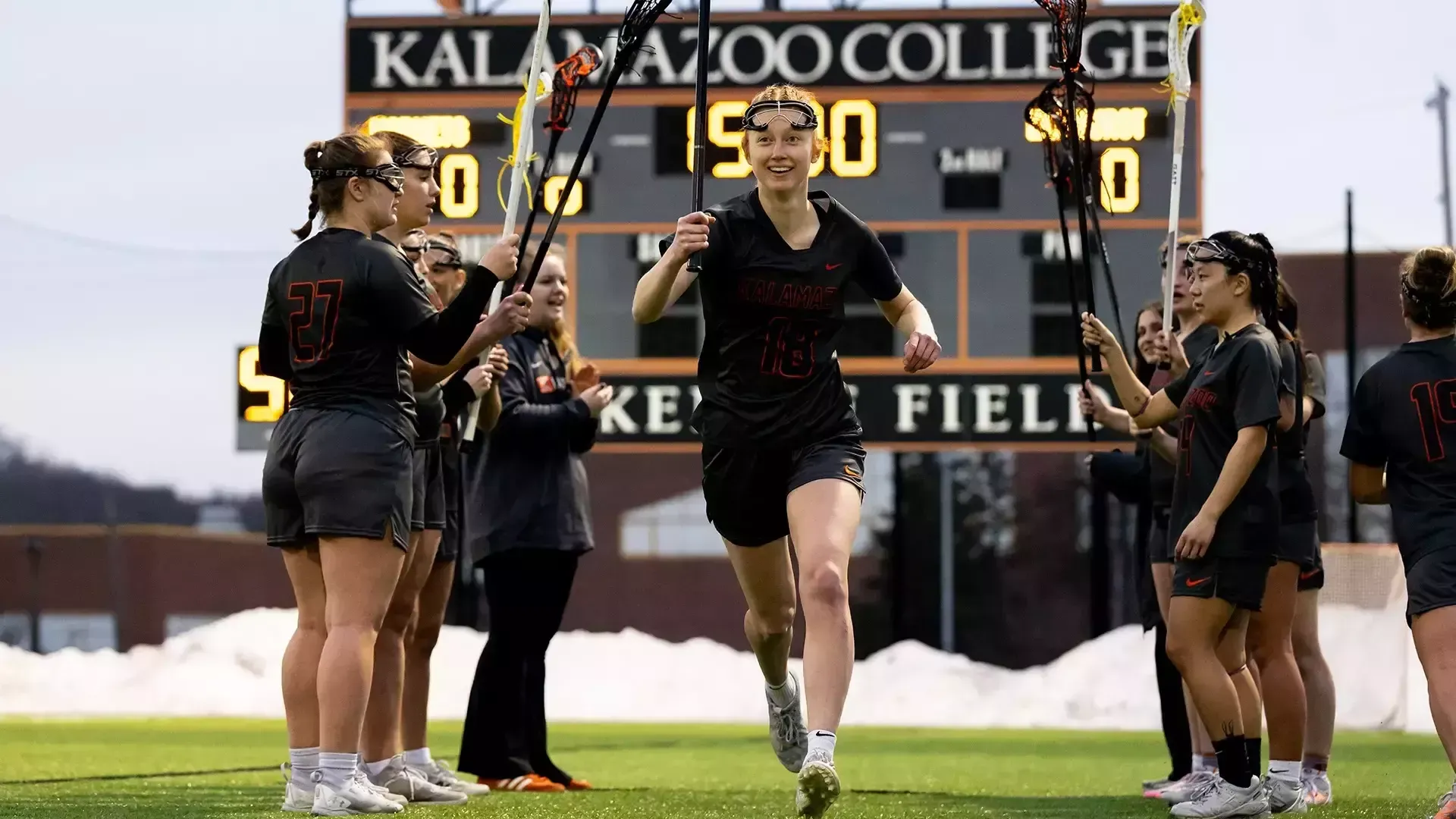 Jordan Doyle playing lacrosse