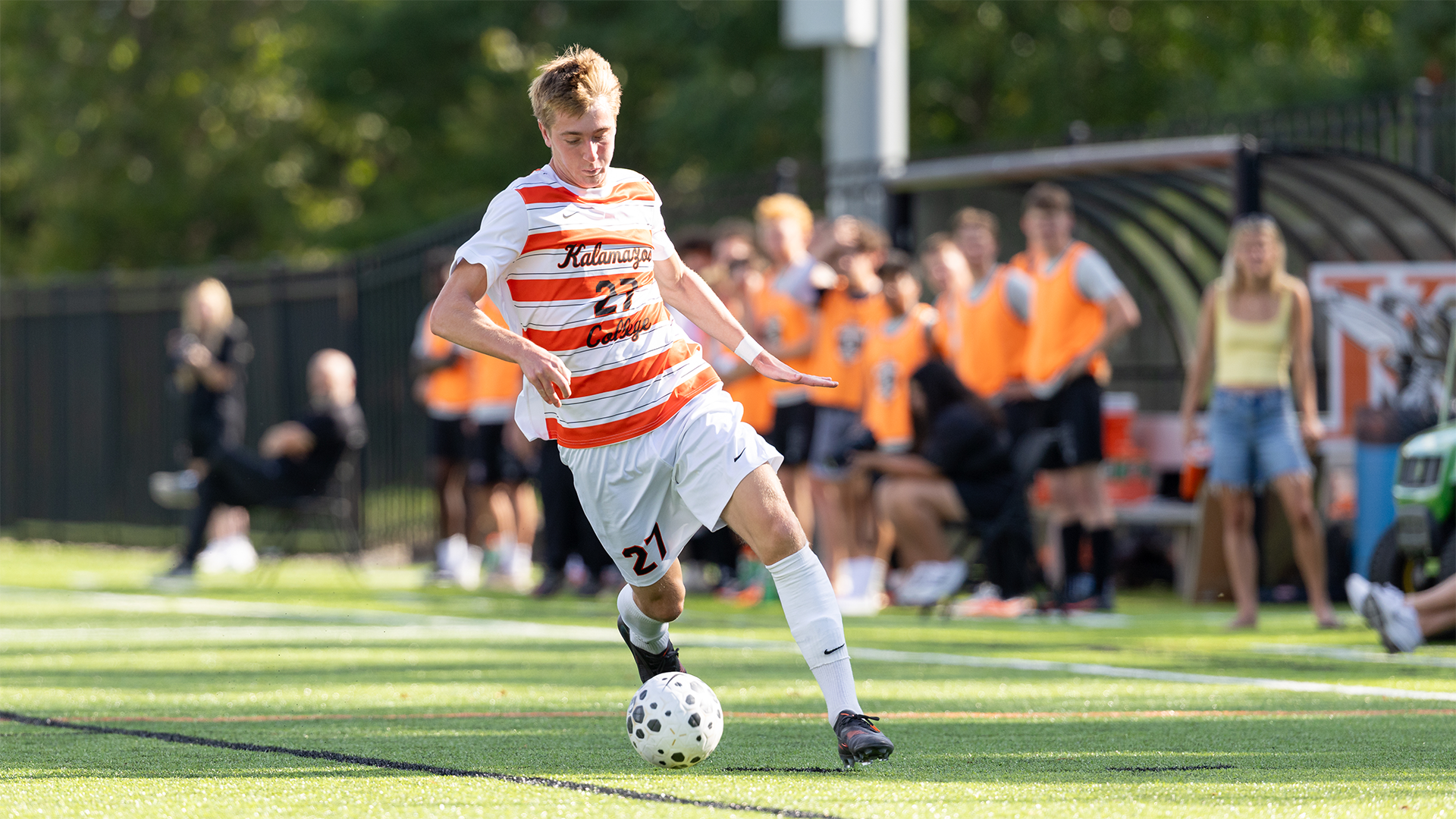 Brody Plumstead playing soccer