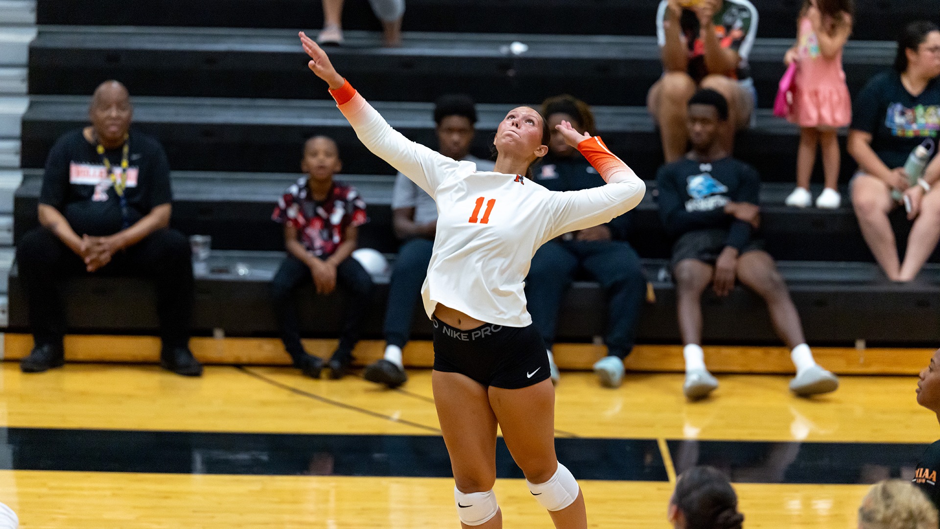 Cienna Nightingale playing volleyball