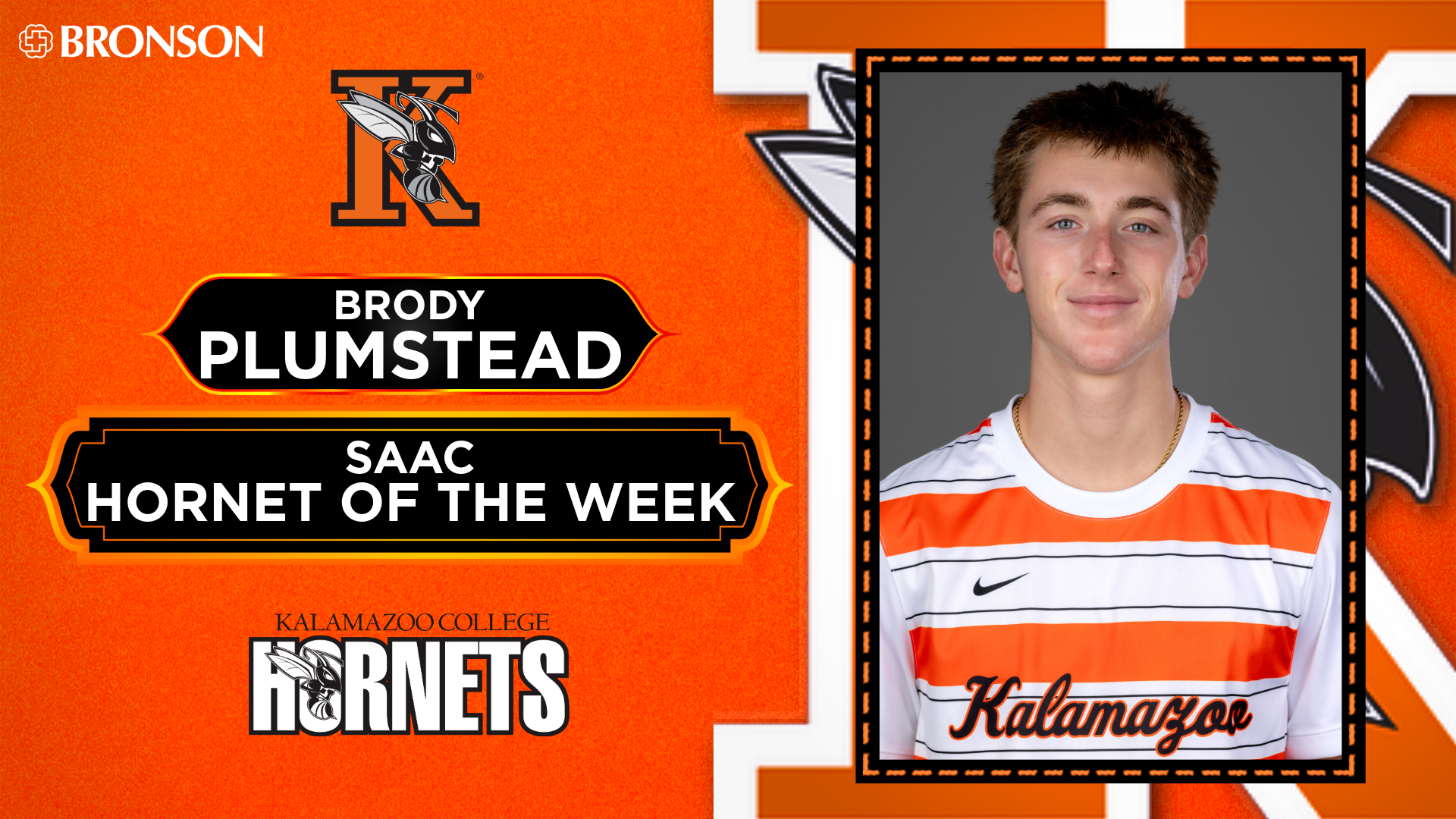 Brody Plumstead Hornet of the Week Graphic