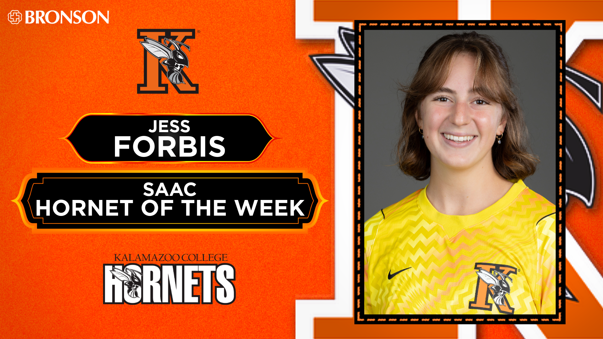 Jess Forbis Hornet of the Week Graphic