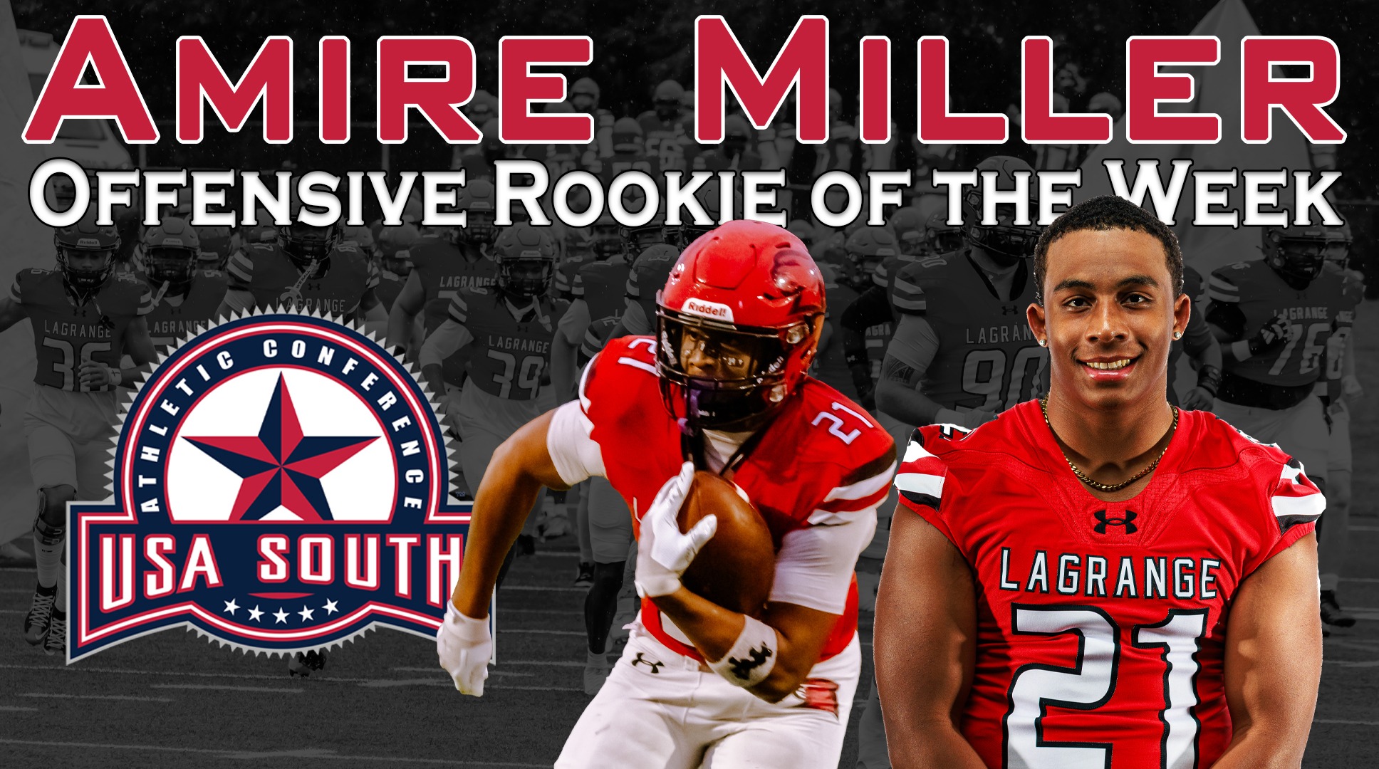 Miller Claims USA South Football Offensive Rookie of the Week