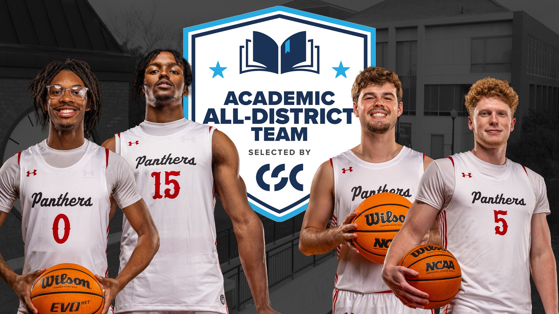 Four Panthers Earn CSC Academic All-District Honors for Men’s Basketball