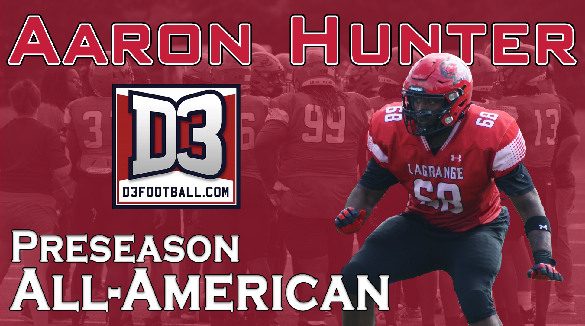 Hunter Named D3Football.com Preseason All-American