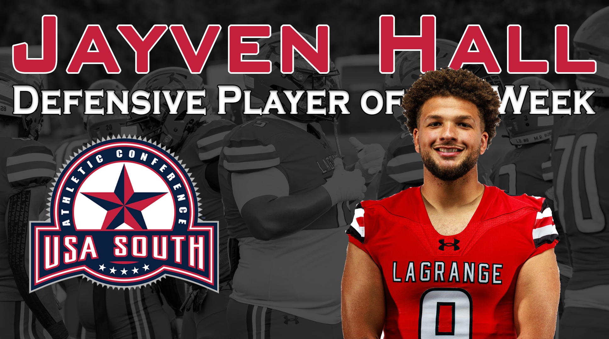 Hall Earns USA South Football Defensive Player of the Week