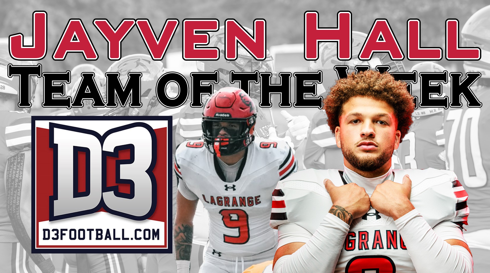 Hall Named to D3Football.com Team of the Week