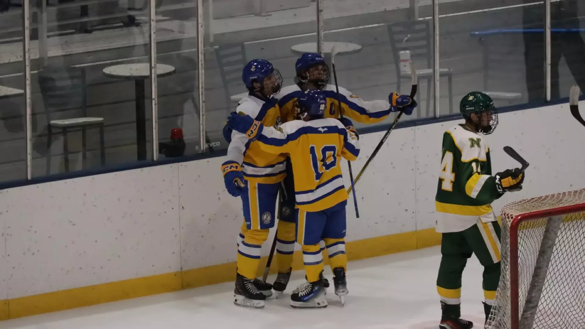 Langford Celebrates hat-trick vs  NMU
