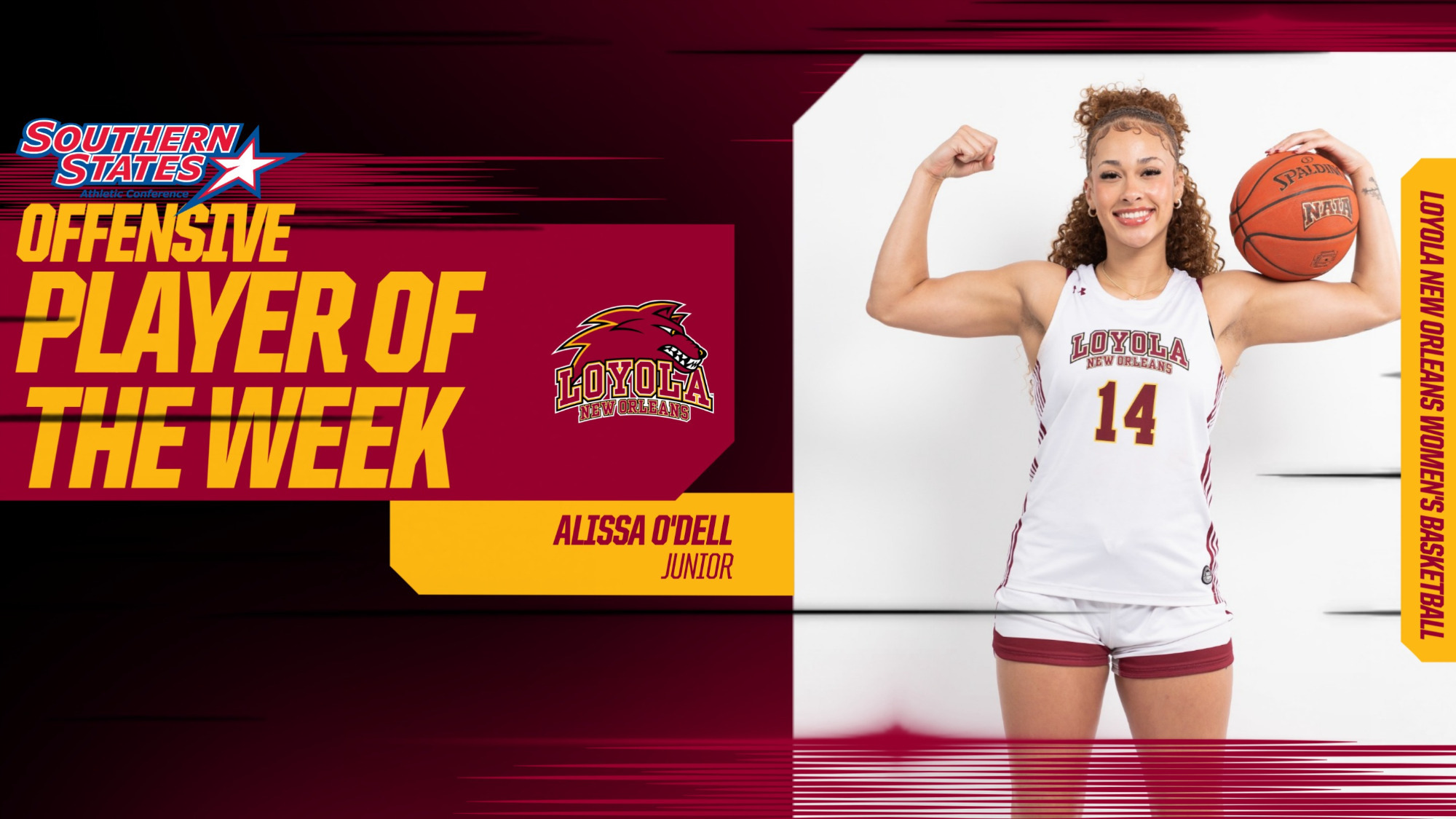 12-8-2025 Alissa O'Dell wins SSAC Player of the Week