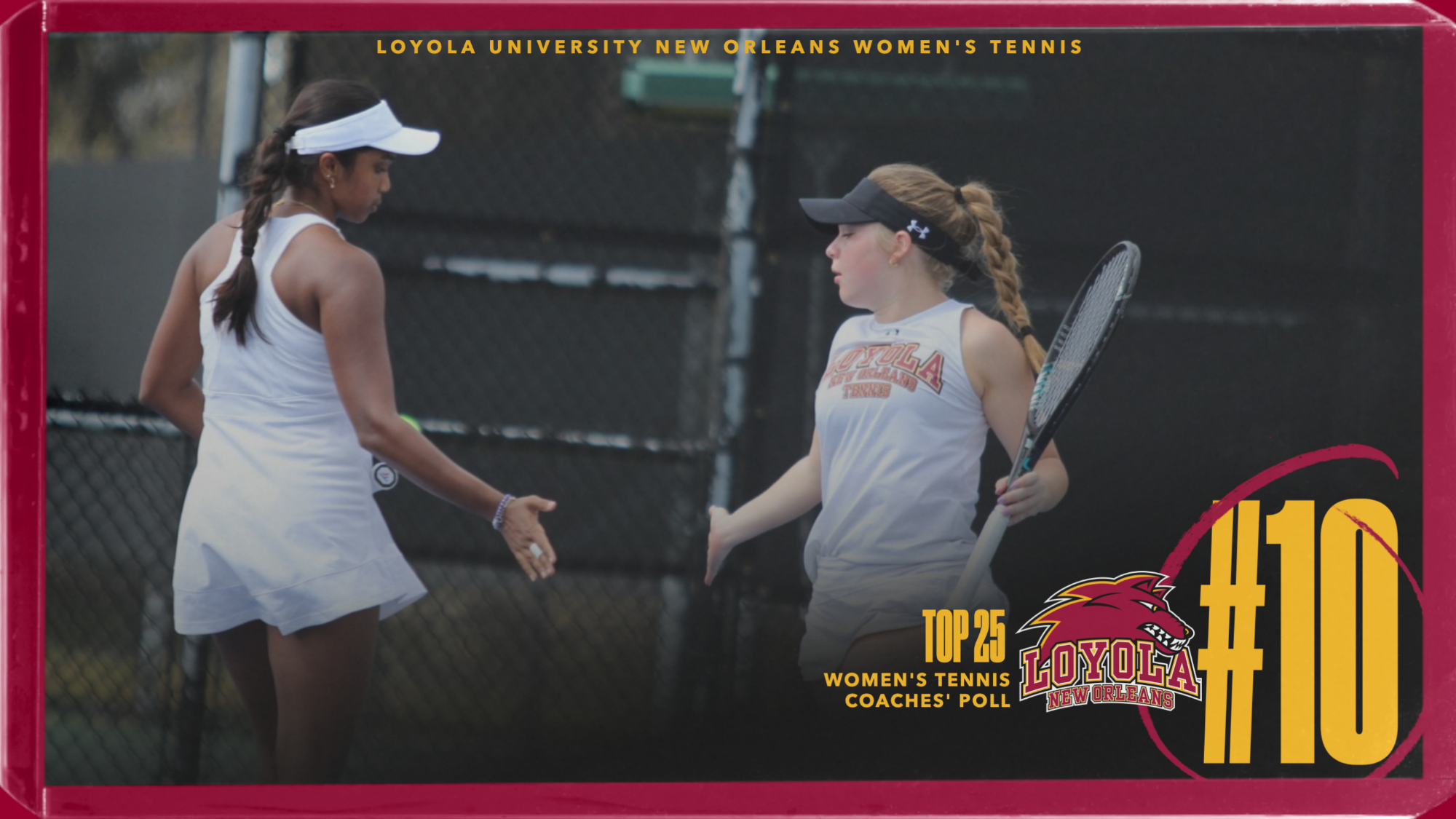3-25-2026 Loyola women's tennis ranking