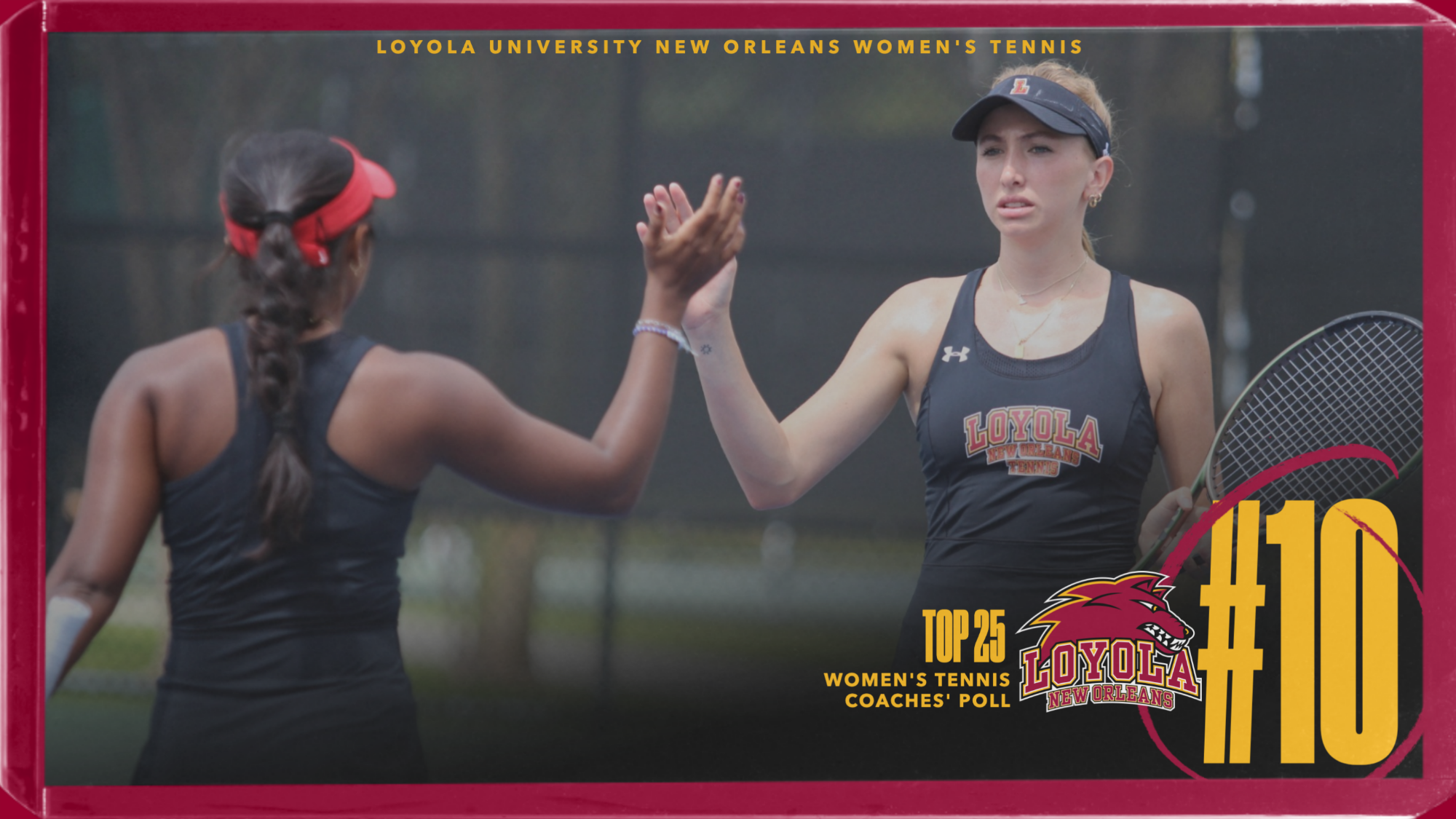 4-8-2026 Loyola women's tennis top 25 poll