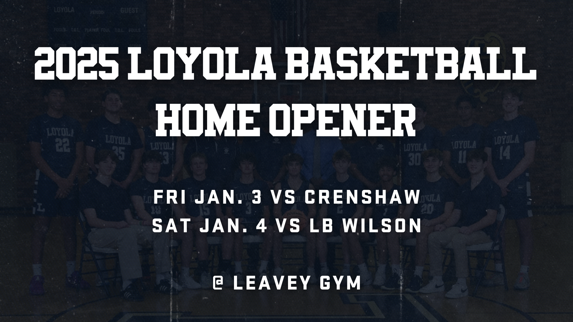 2025 Basketball Home Openers