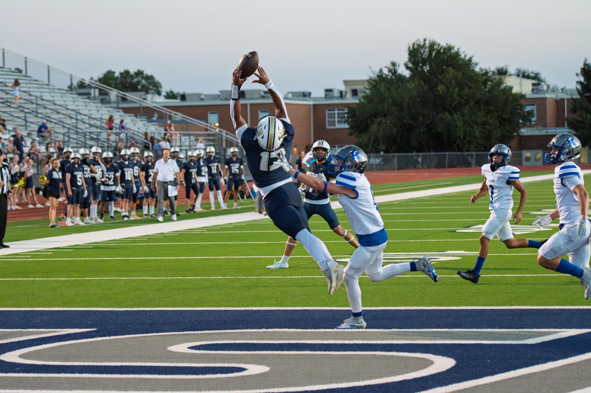 Chase Bruegel catches a touchdown