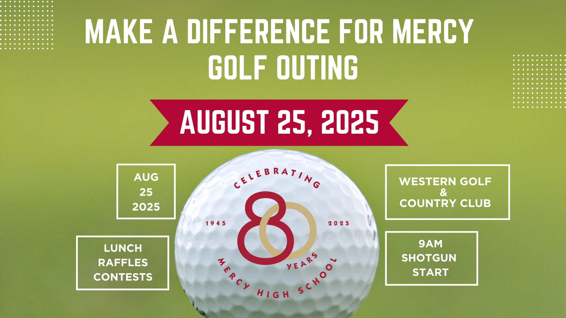 2025 Mercy Golf Outing Graphic